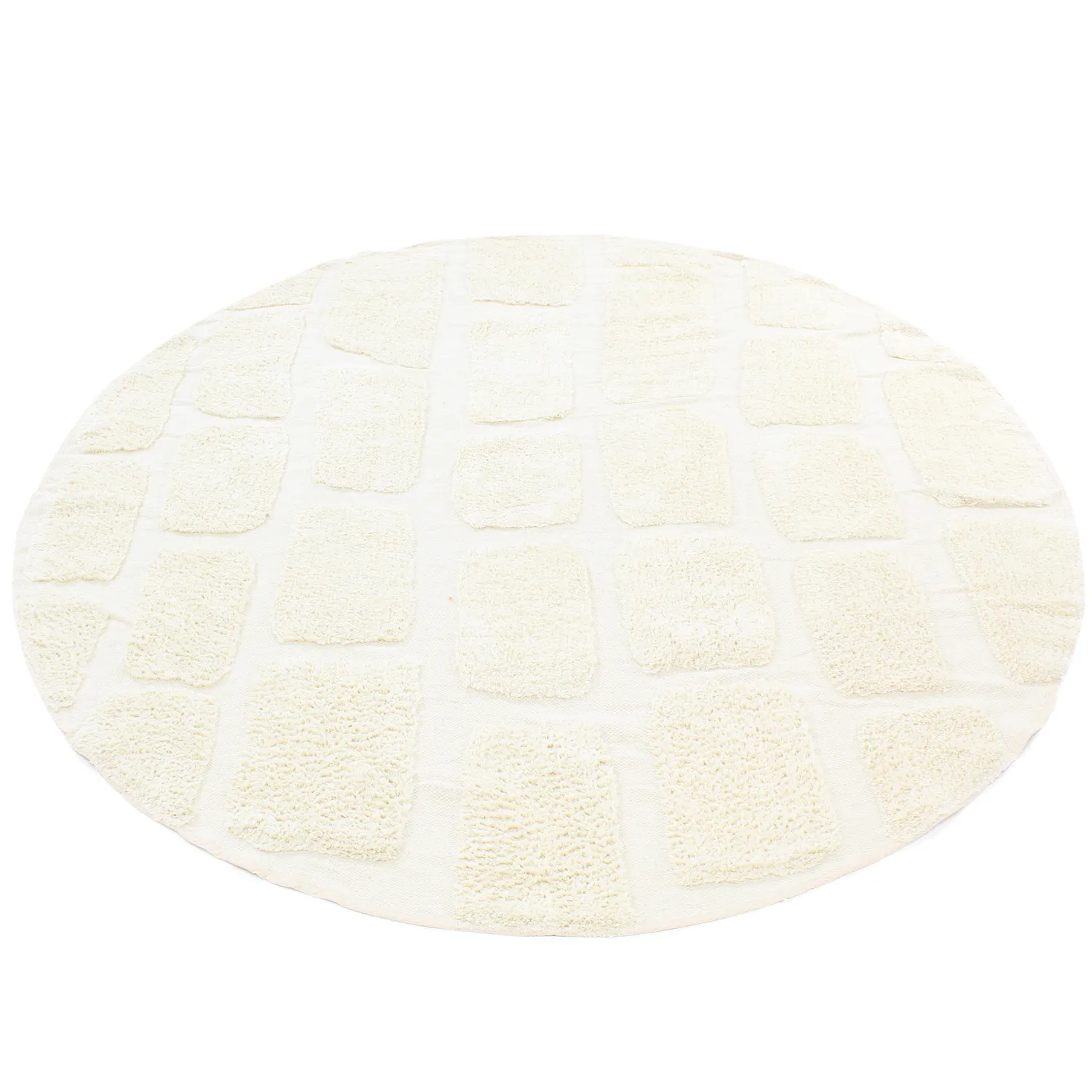 Kerek szőnyeg - Cyrus Natural Cotton Shaggy (piszkosfehér)