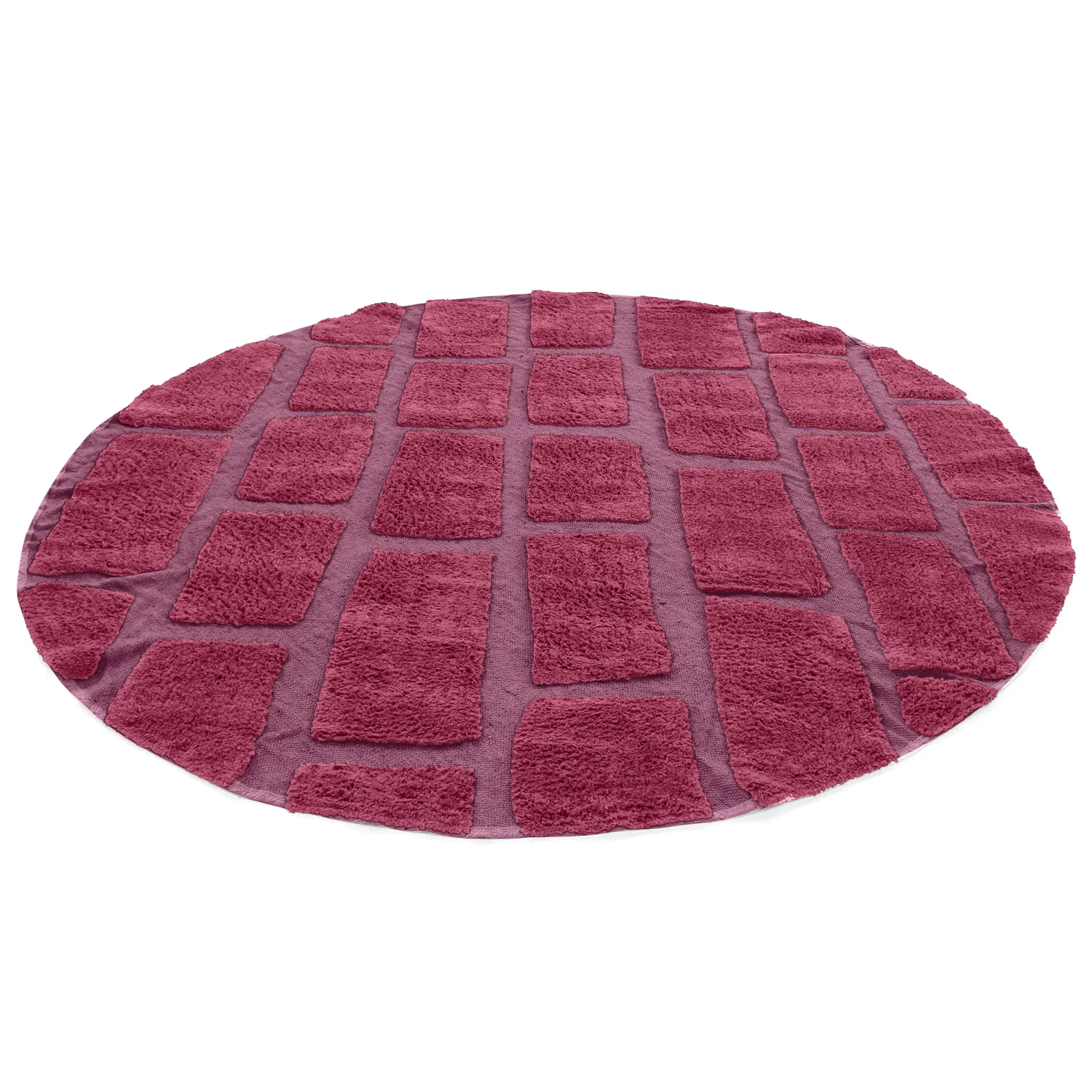 Kerek szőnyeg - Cyrus Natural Cotton Shaggy (piros)