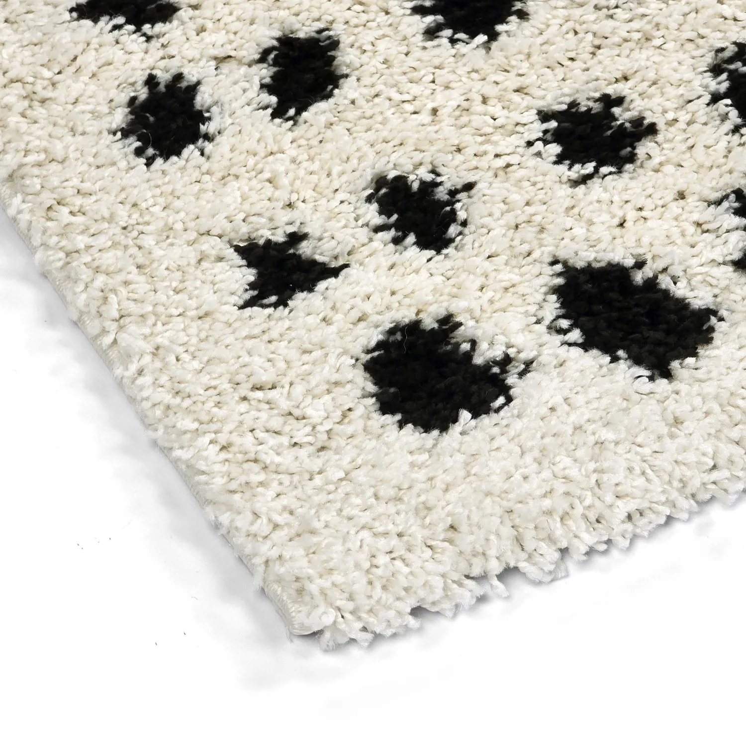 Shaggy szőnyeg - Dotty (fekete/fehér)