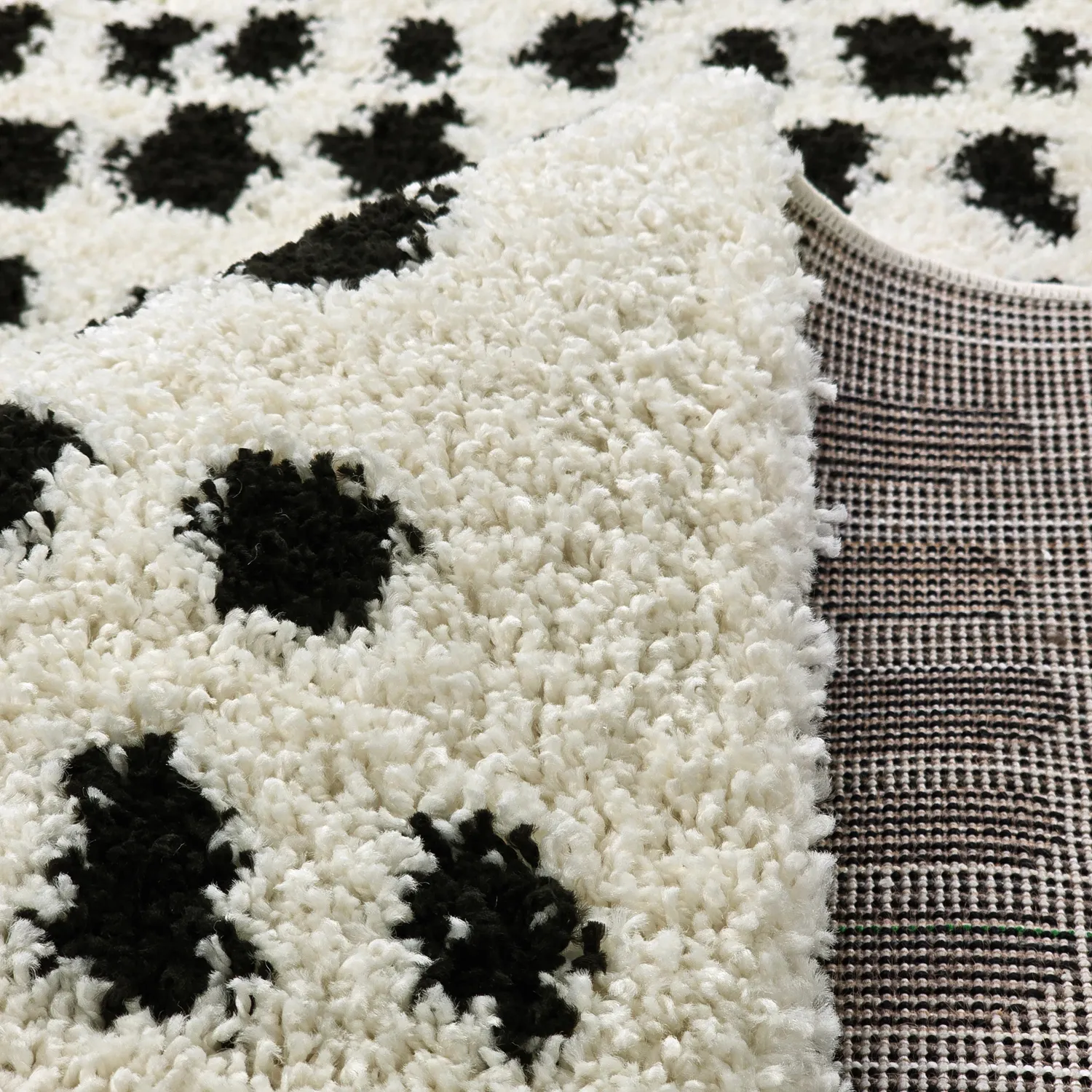 Shaggy szőnyeg - Dotty (fekete/fehér)