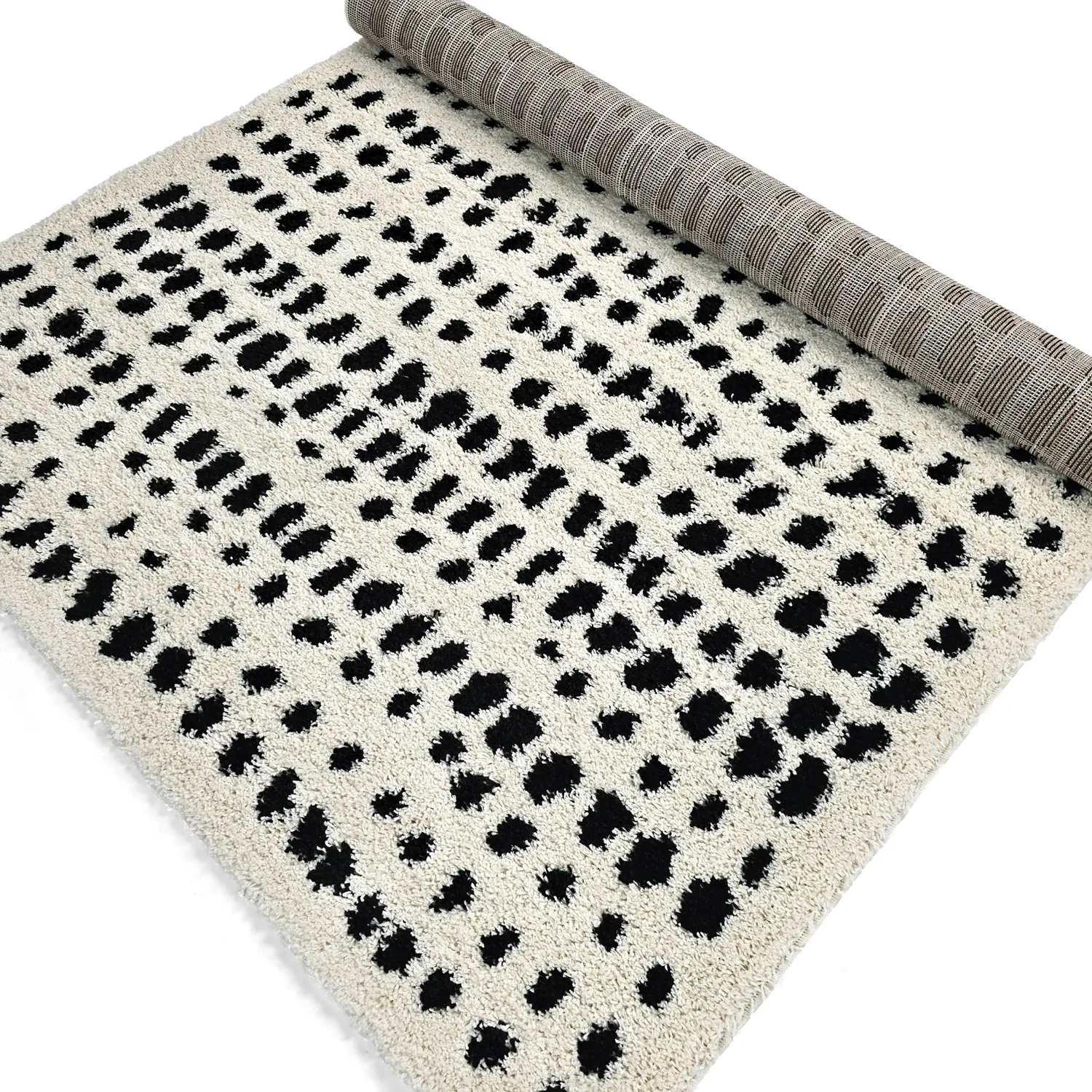 Shaggy szőnyeg - Dotty (fekete/fehér)