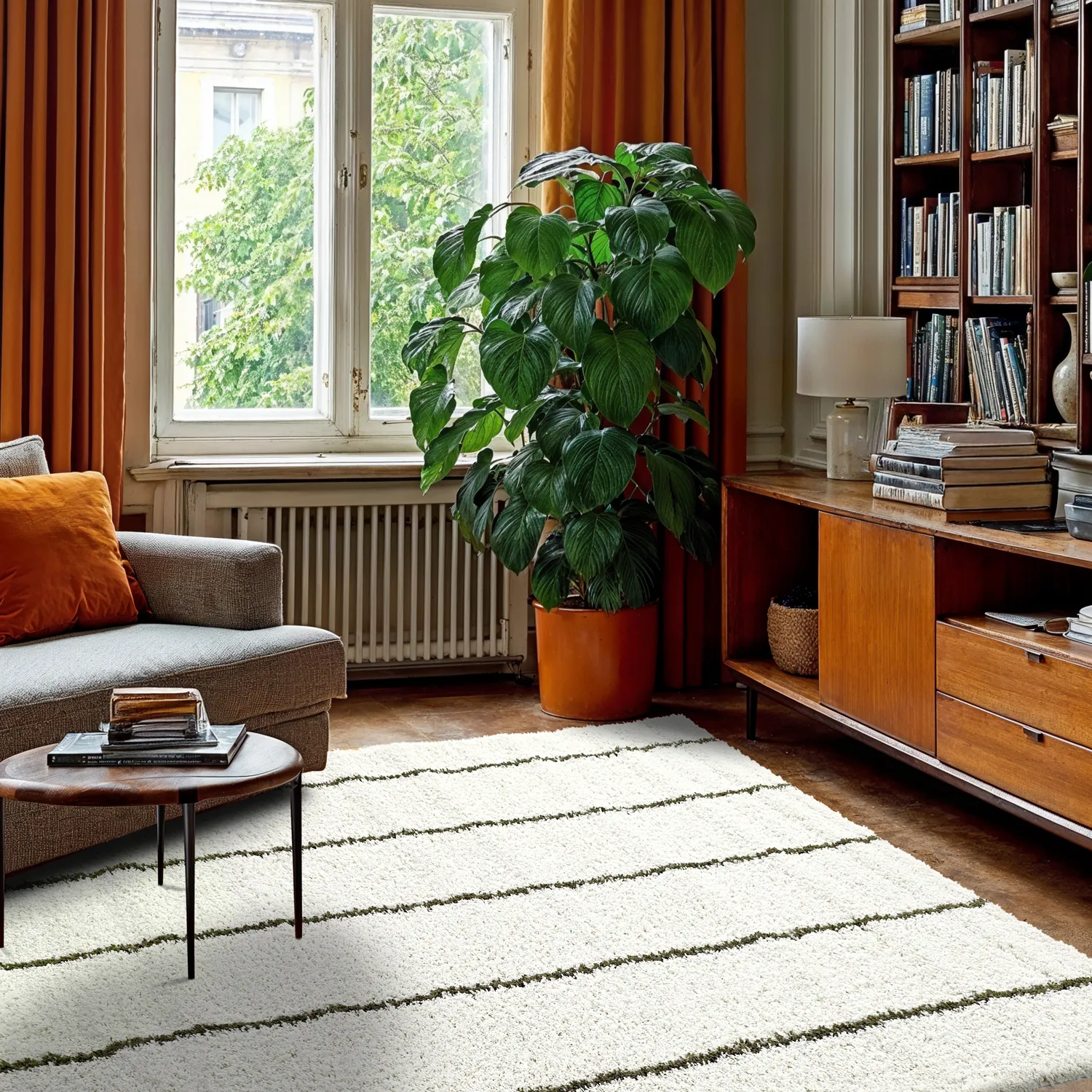 Shaggy szőnyeg - Eze (fehér/zöld)