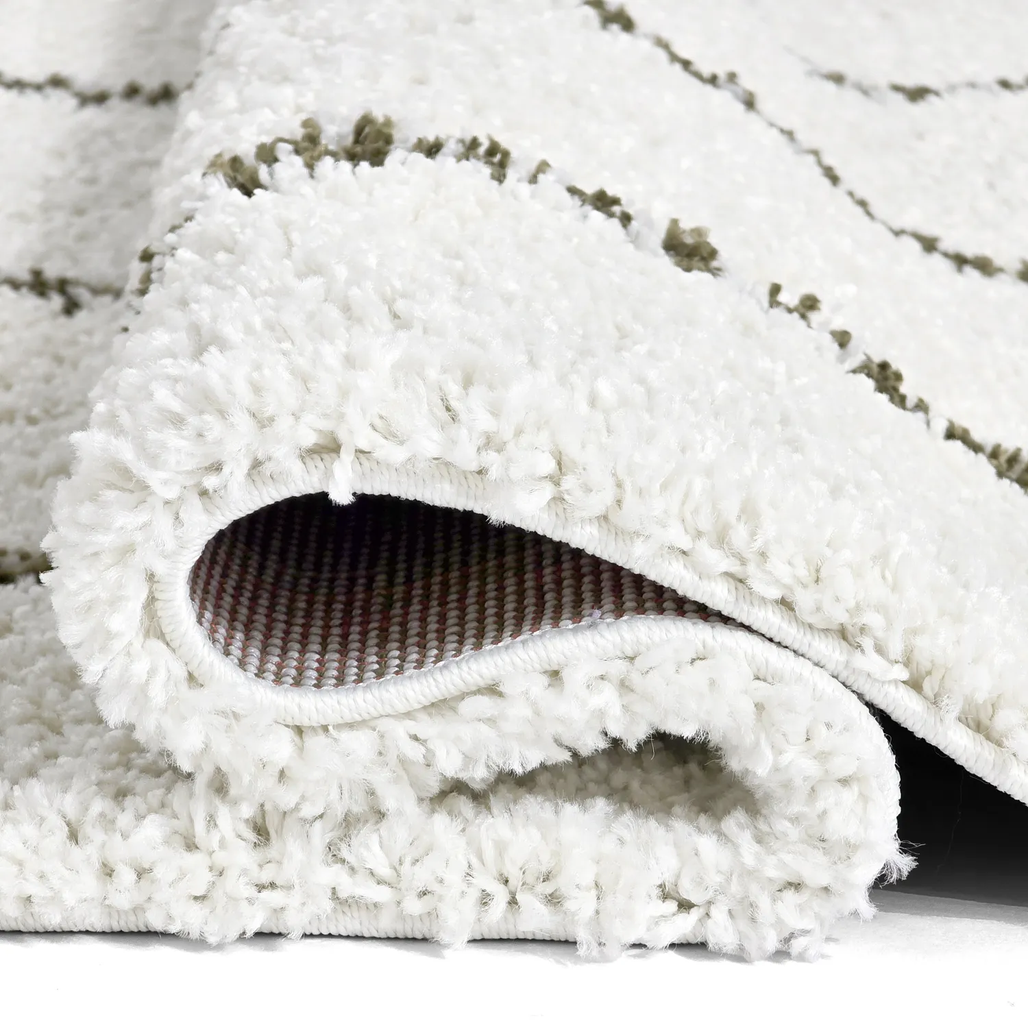 Shaggy szőnyeg - Eze (fehér/zöld)