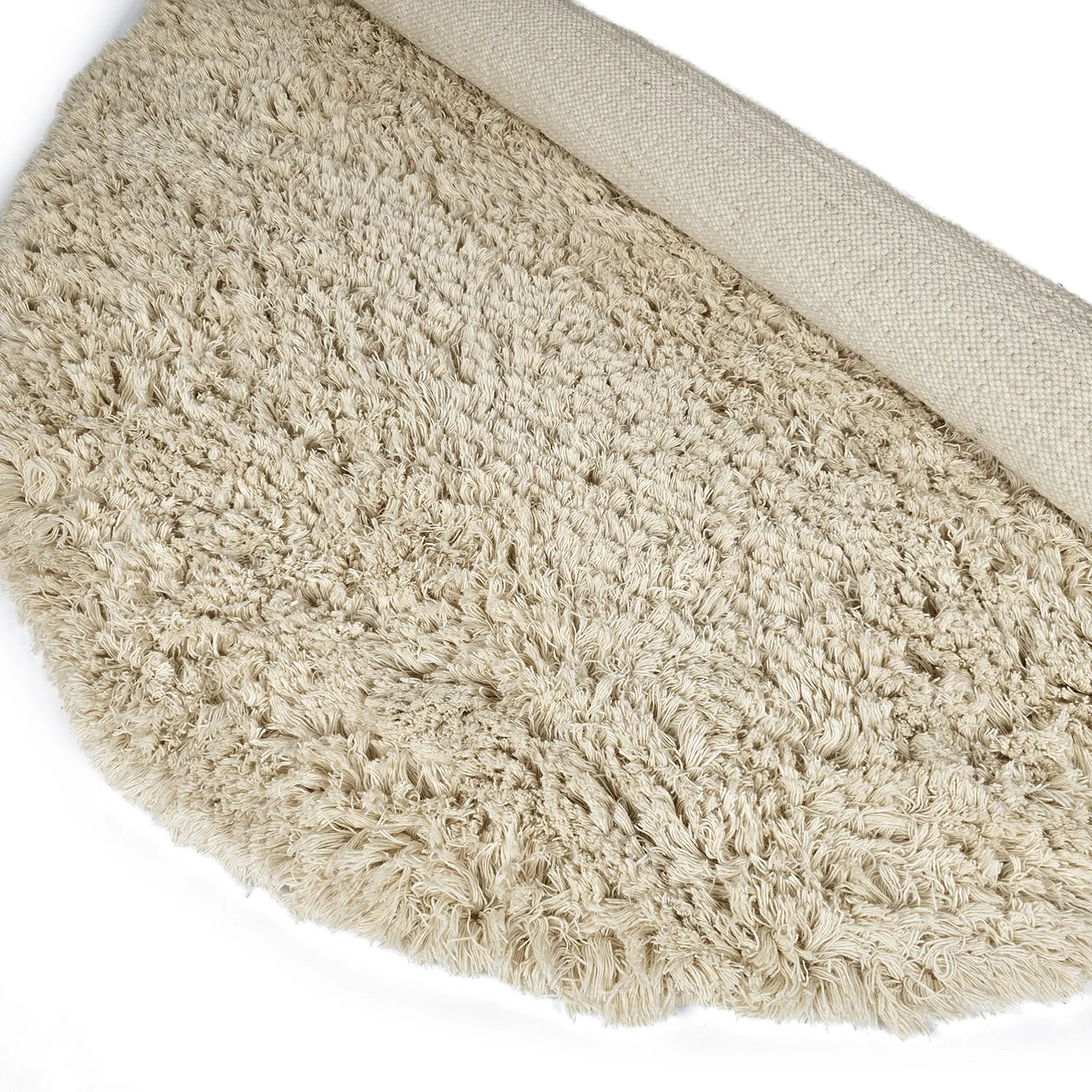 Kerek szőnyeg - Fassale Hand Woven Wool Shaggy (krém)