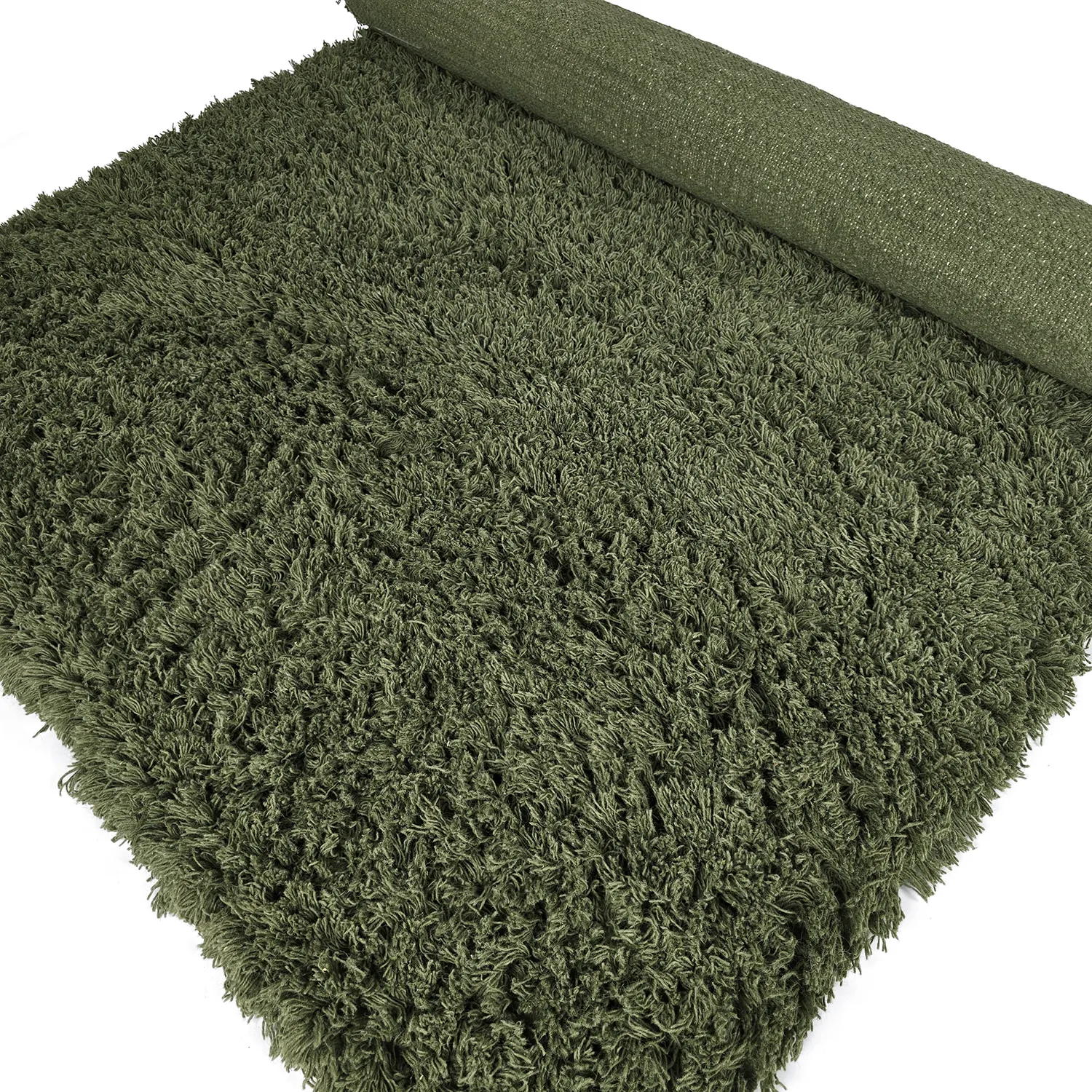 Shaggy szőnyeg - Fassale Hand Woven Wool Shaggy (moha zöld)