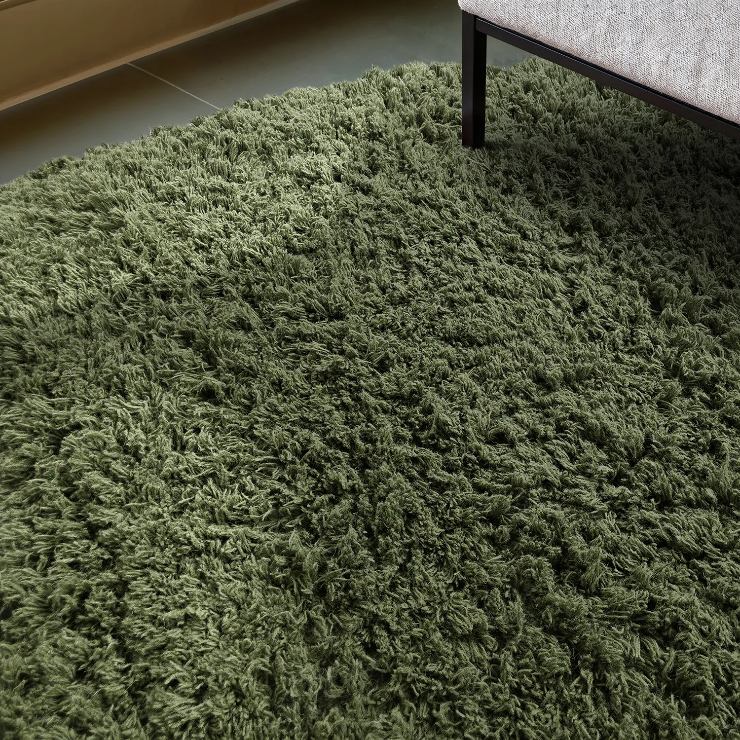 Kerek szőnyeg - Fassale Hand Woven Wool Shaggy (moha zöld)