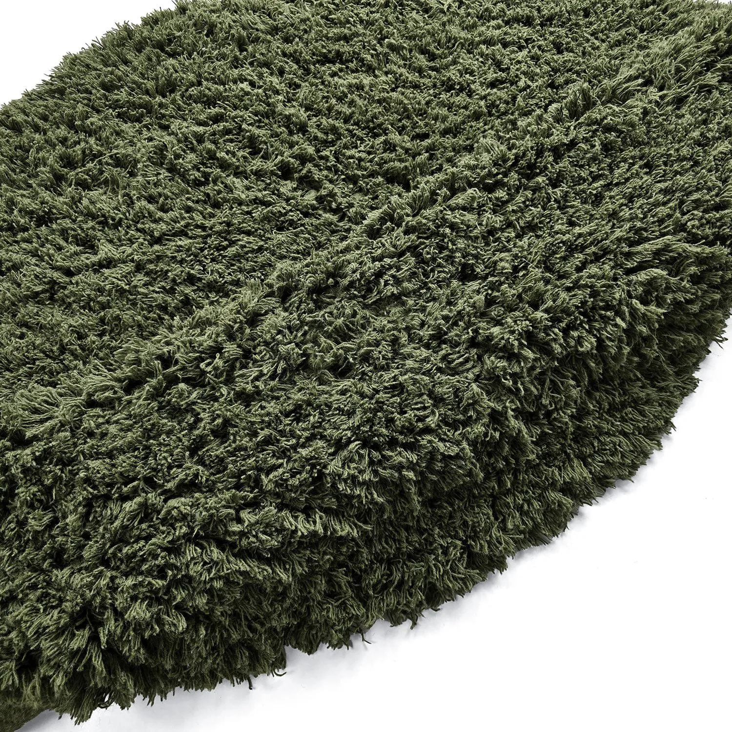 Kerek szőnyeg - Fassale Hand Woven Wool Shaggy (moha zöld)