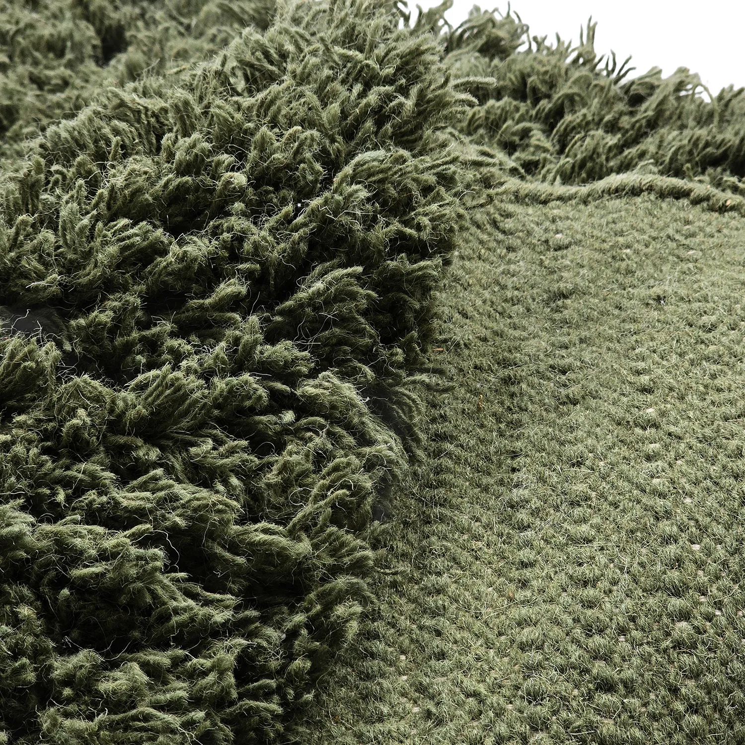 Kerek szőnyeg - Fassale Hand Woven Wool Shaggy (moha zöld)
