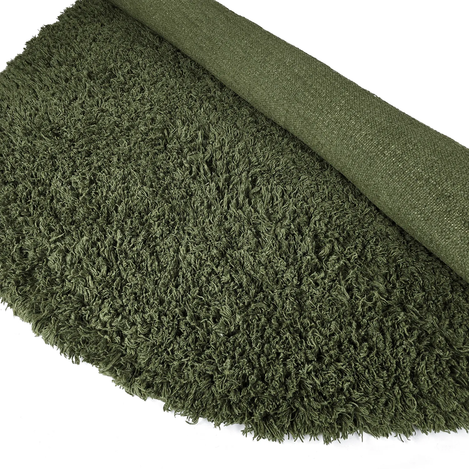 Kerek szőnyeg - Fassale Hand Woven Wool Shaggy (moha zöld)