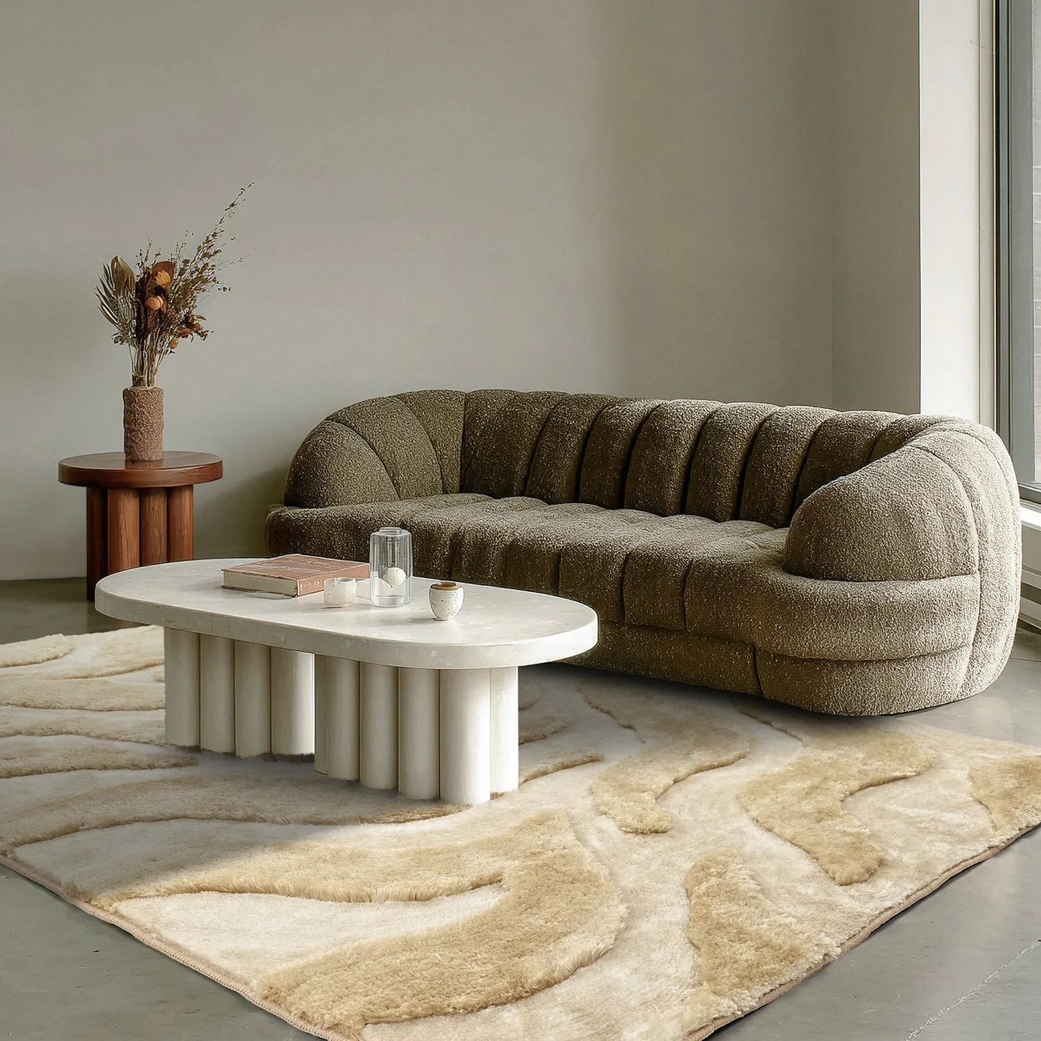 Shaggy szőnyeg - Fergana (krém/bézs)