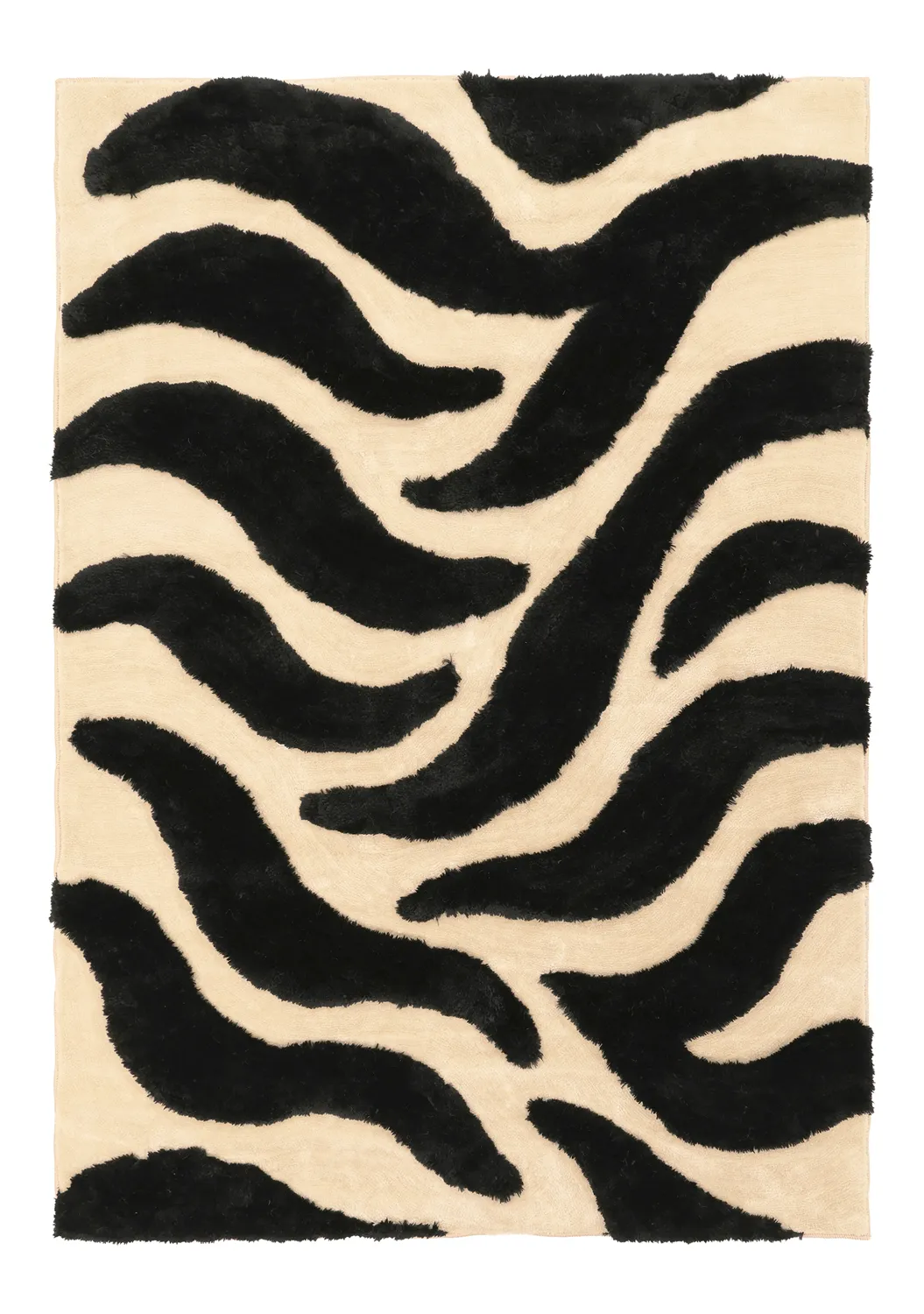 Shaggy szőnyeg - Fergana (krém/fekete)