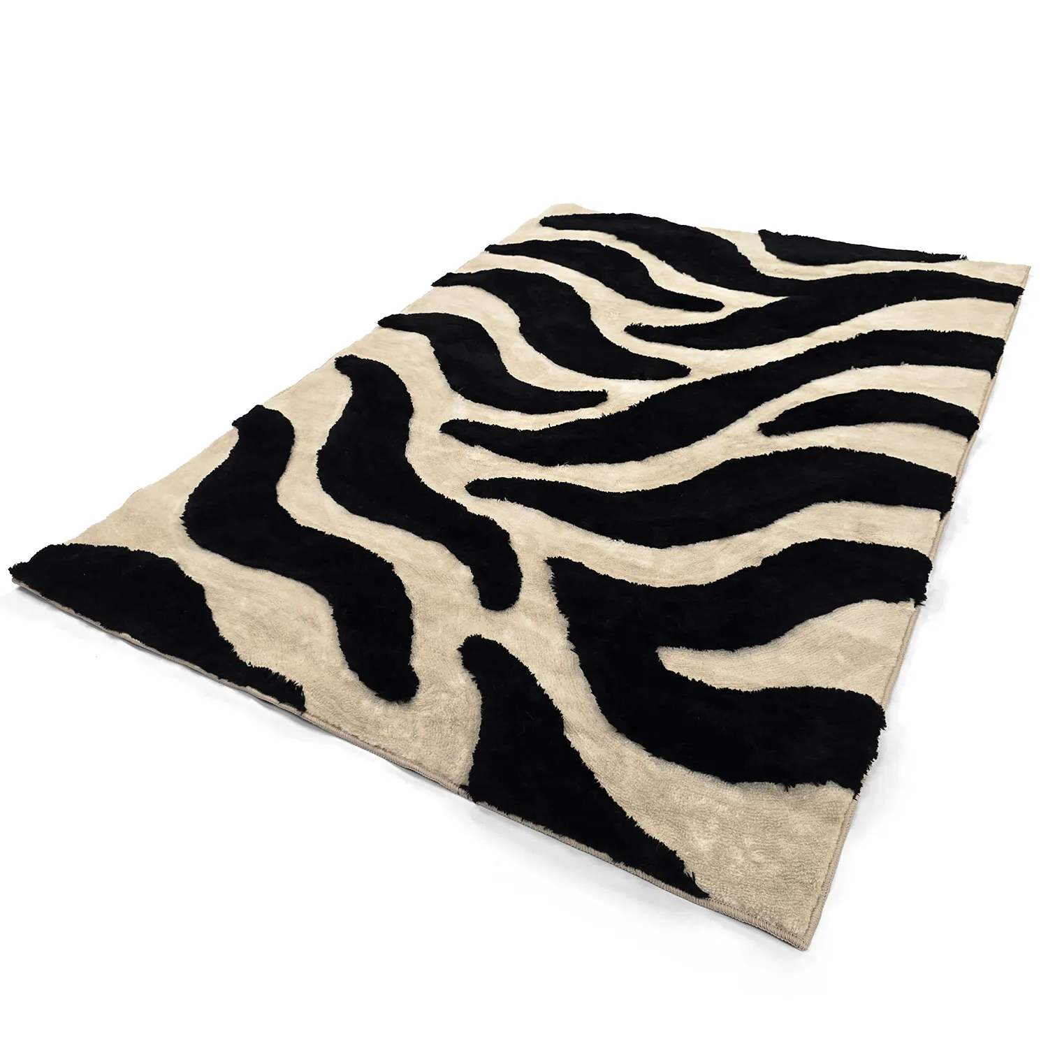 Shaggy szőnyeg - Fergana (krém/fekete)