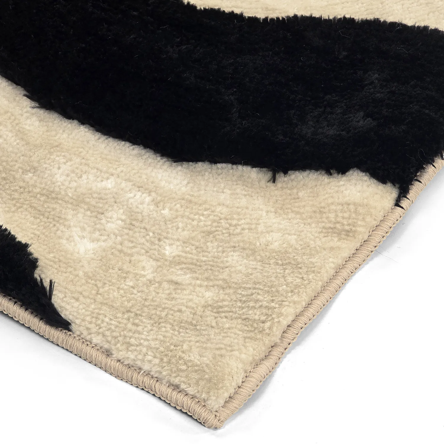 Shaggy szőnyeg - Fergana (krém/fekete)