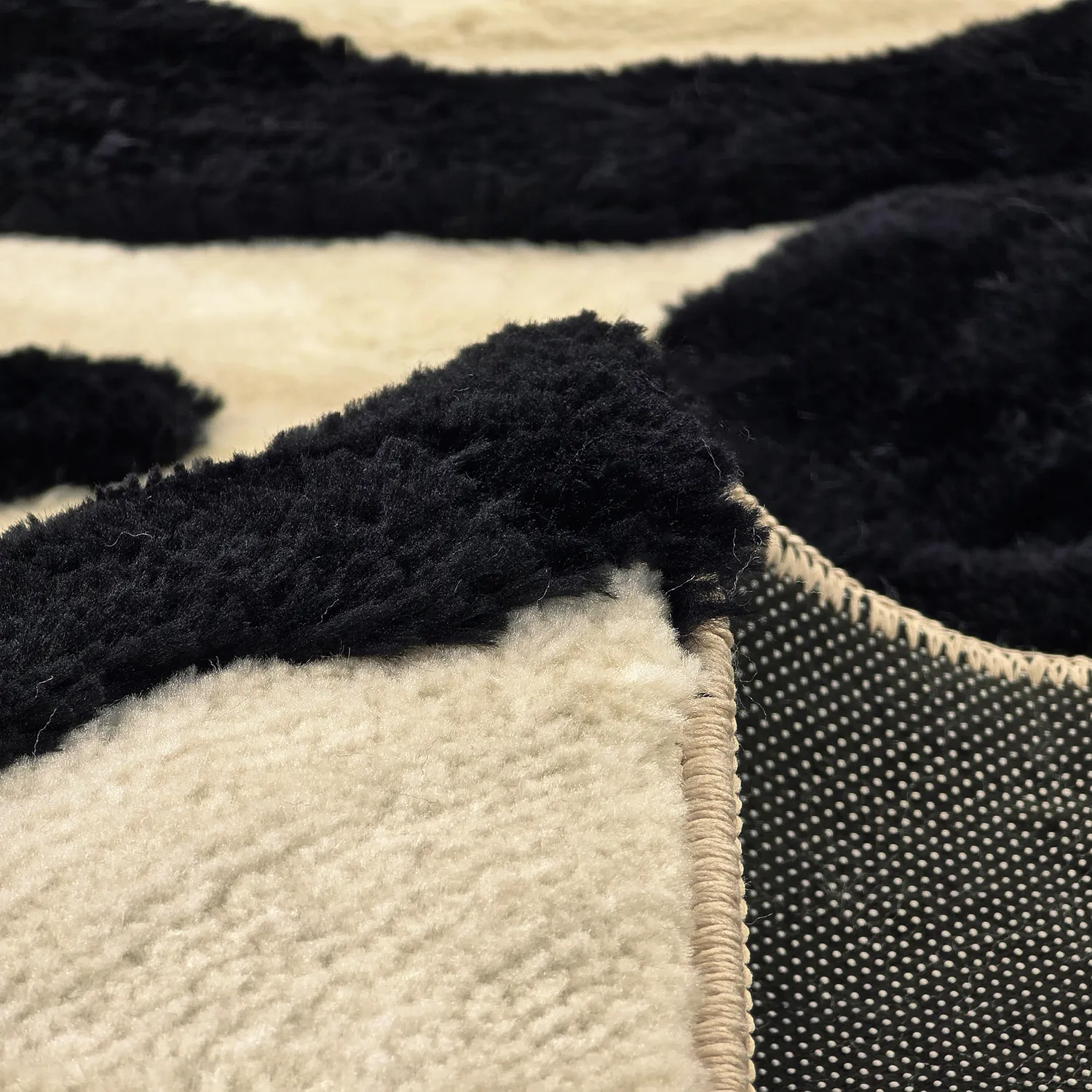 Shaggy szőnyeg - Fergana (krém/fekete)