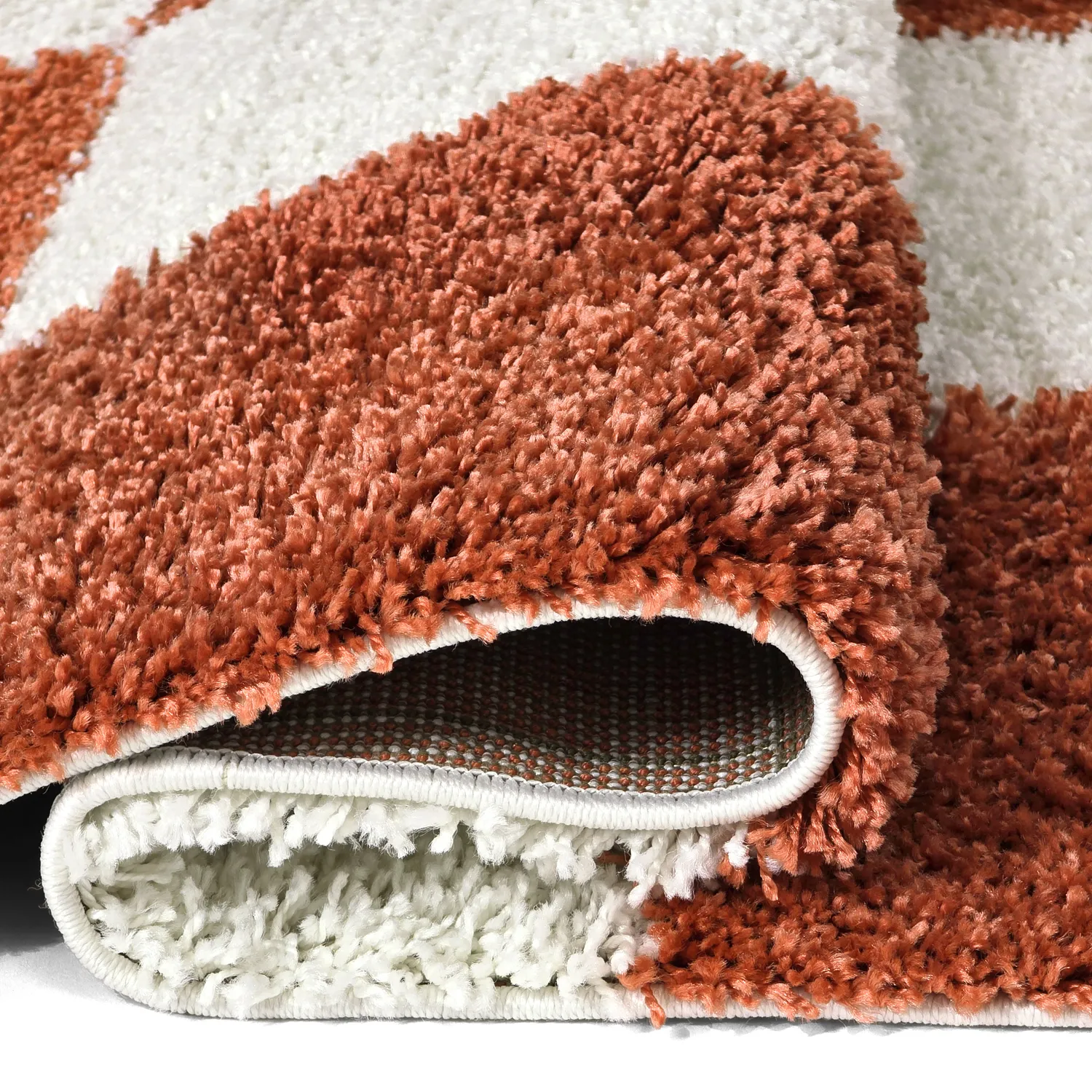 Shaggy szőnyeg - Gordes (narancs/fehér)