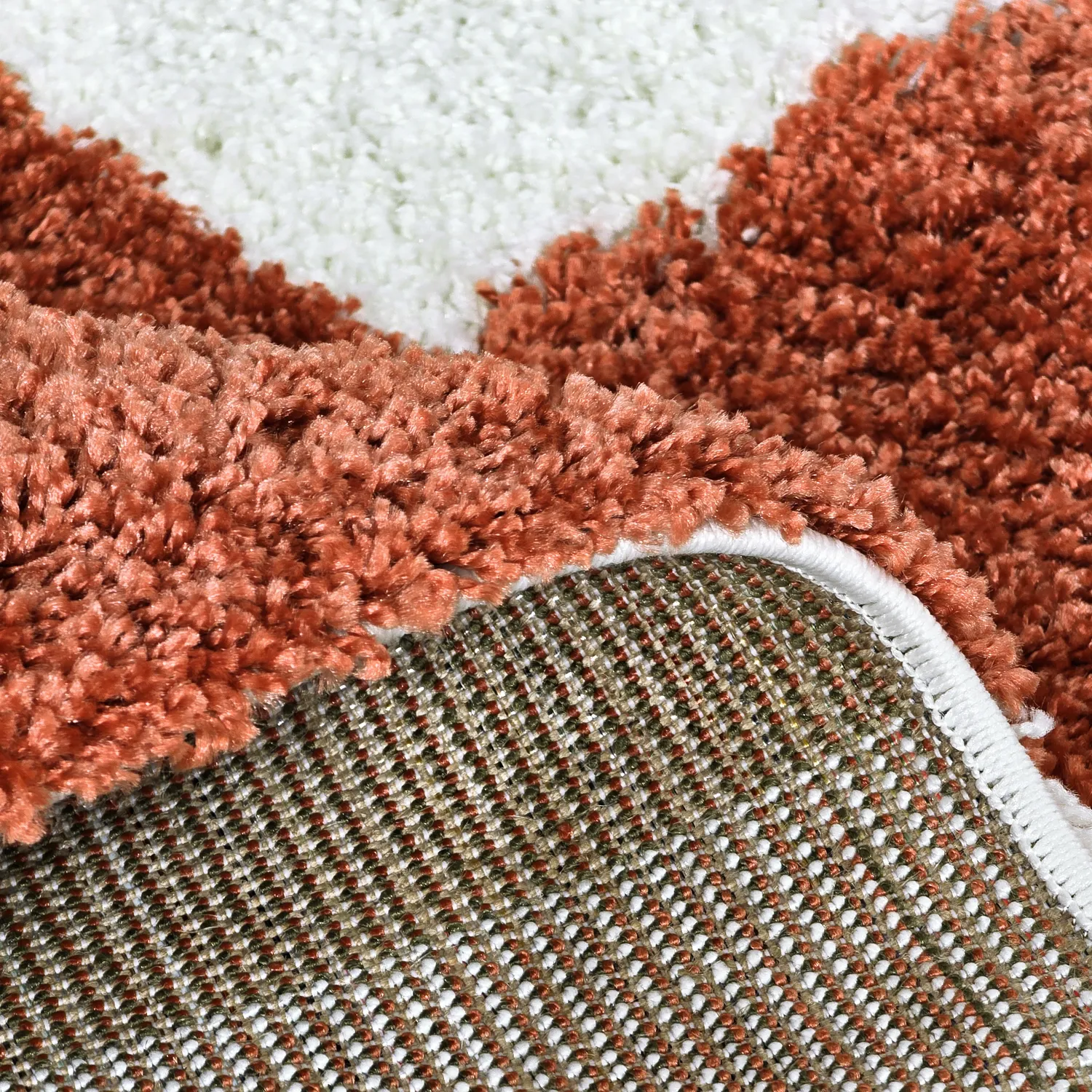 Shaggy szőnyeg - Gordes (narancs/fehér)