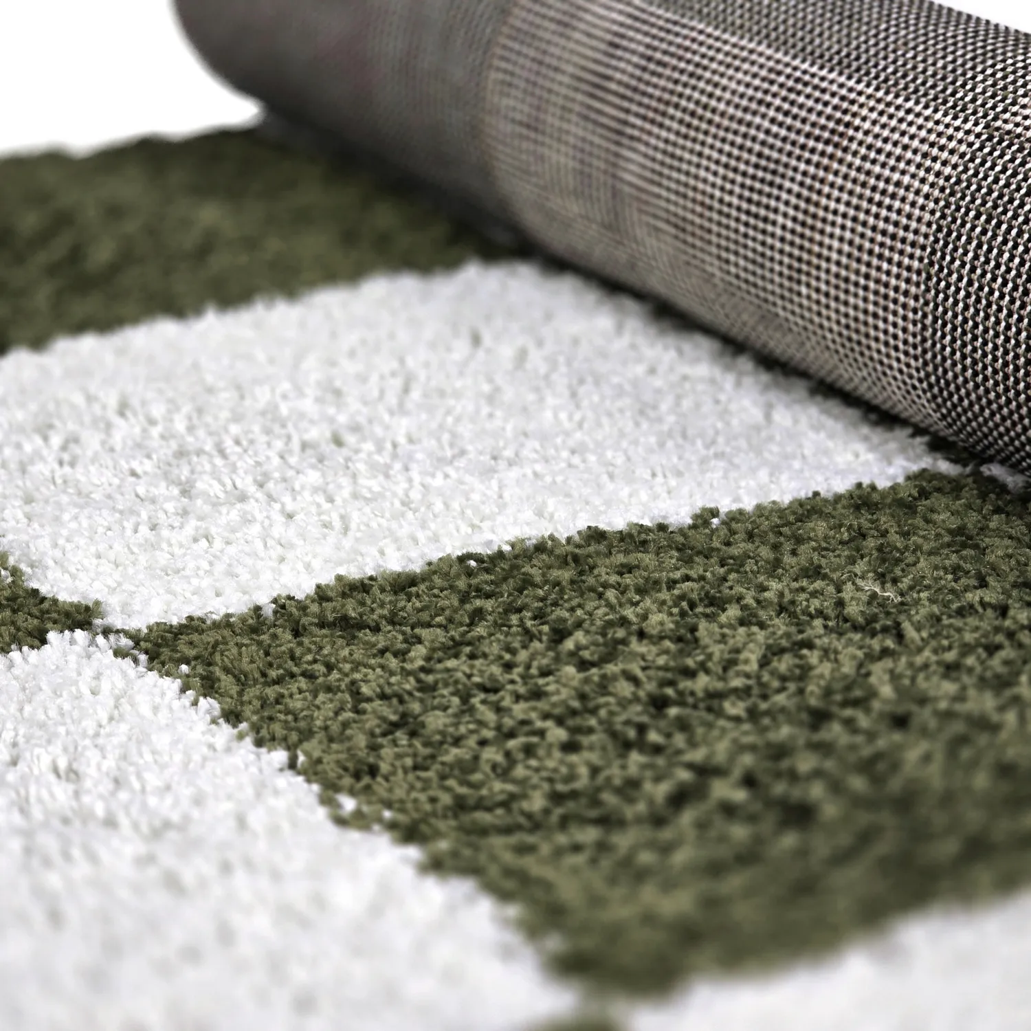 Shaggy szőnyeg - Gordes (zöld/fehér)