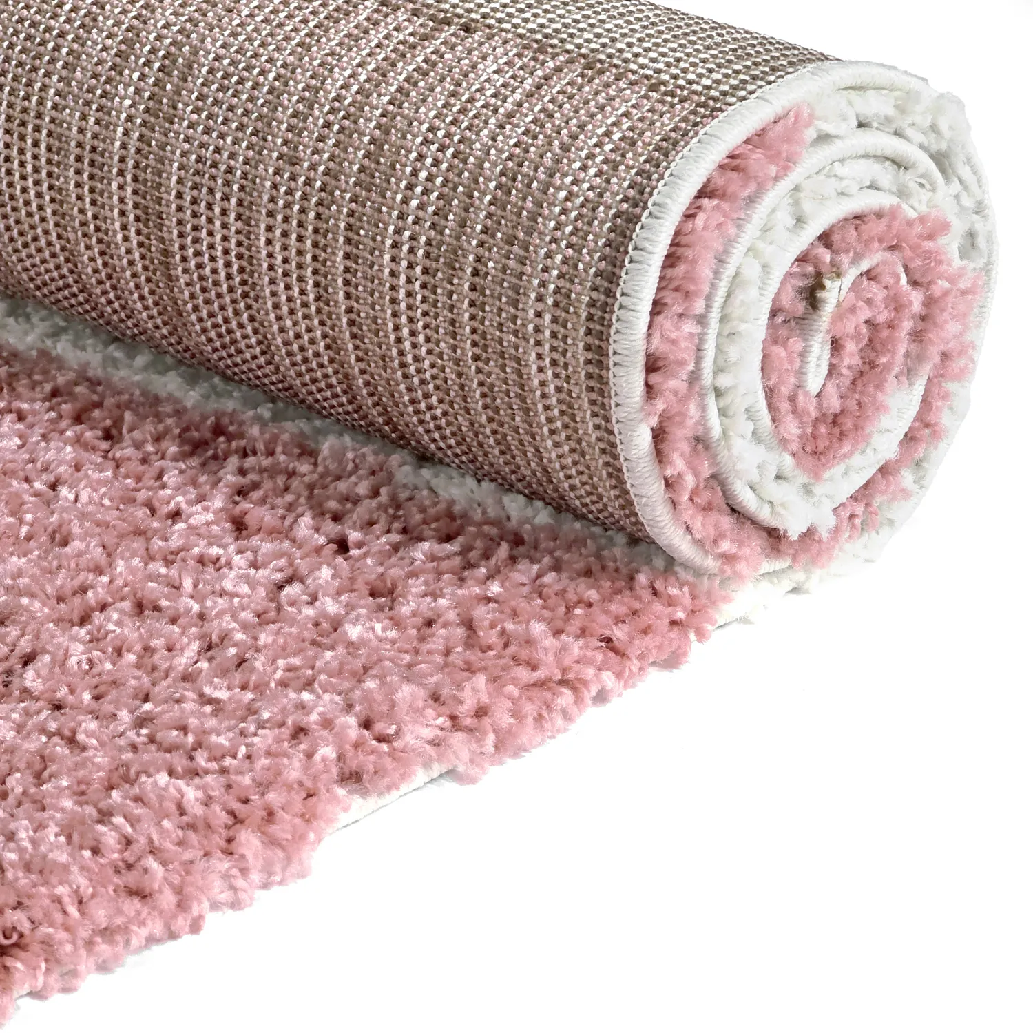 Shaggy szőnyeg - Gordes (rózsaszín/fehér)