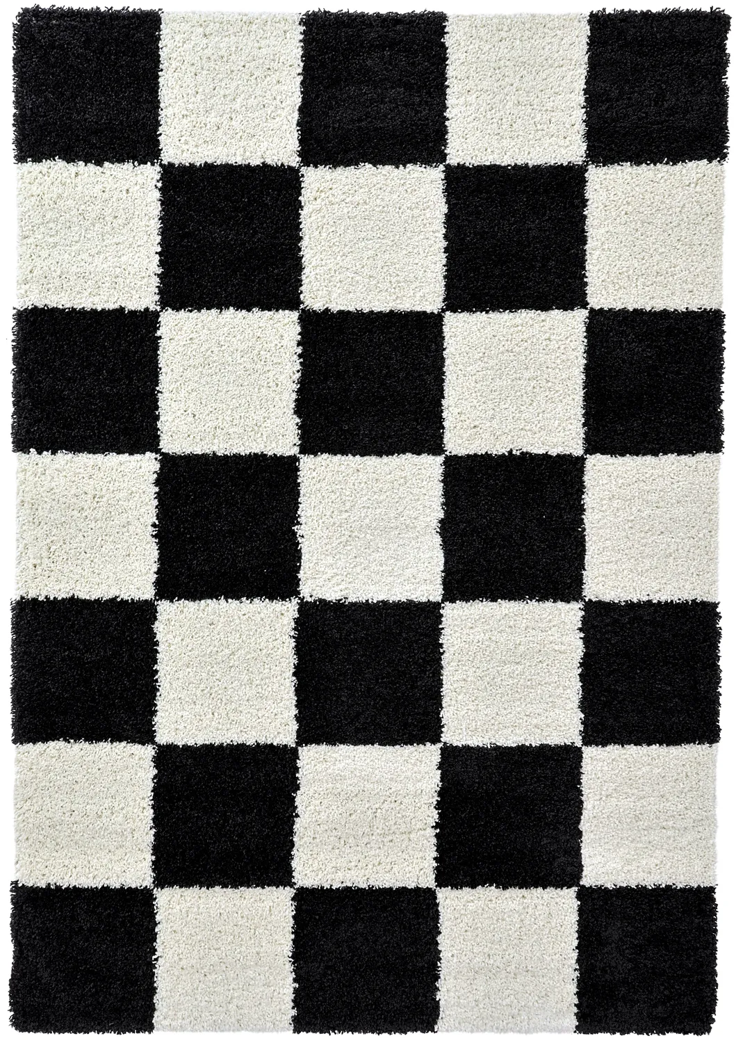Shaggy szőnyeg - Gordes (fekete/fehér)