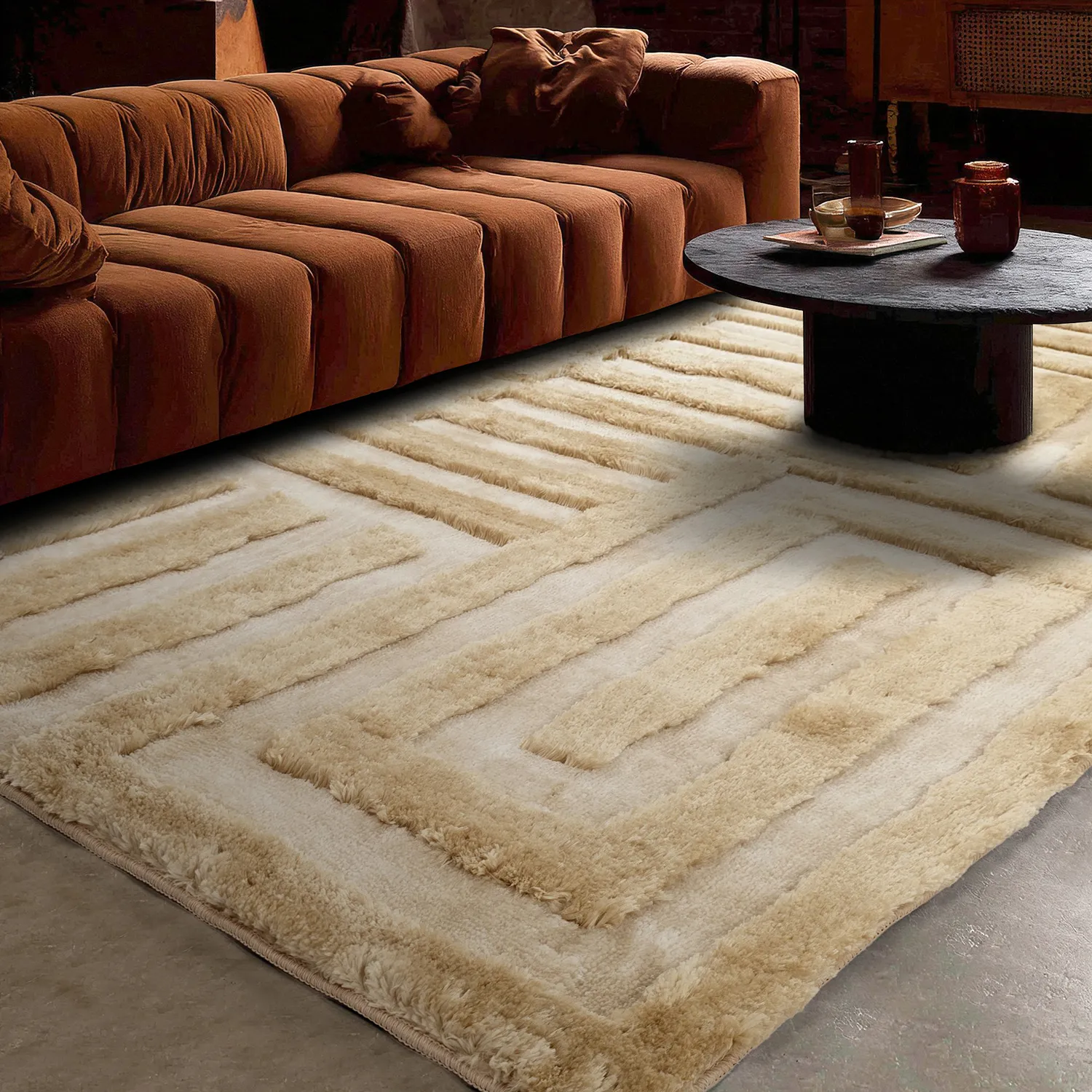 Shaggy szőnyeg - Karbala (krém/bézs)