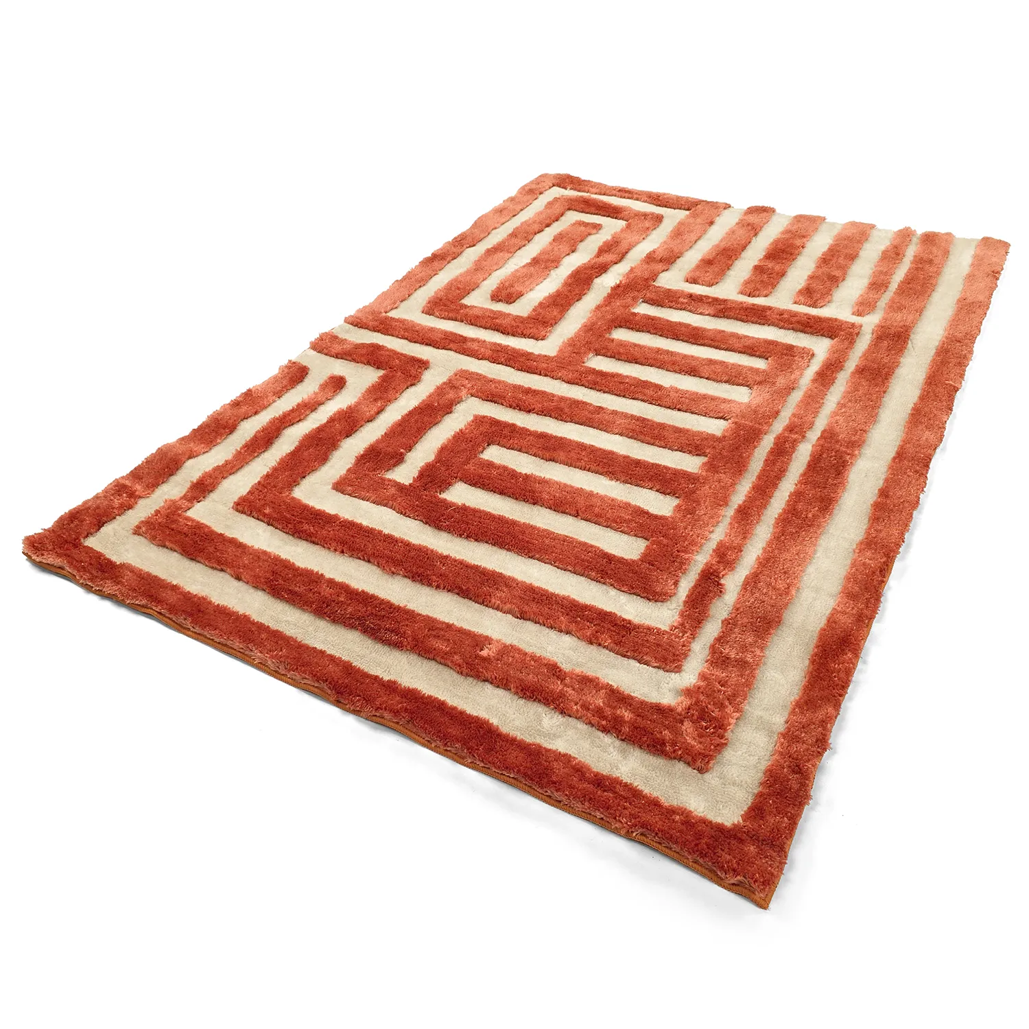 Shaggy szőnyeg - Karbala (krém/piros)