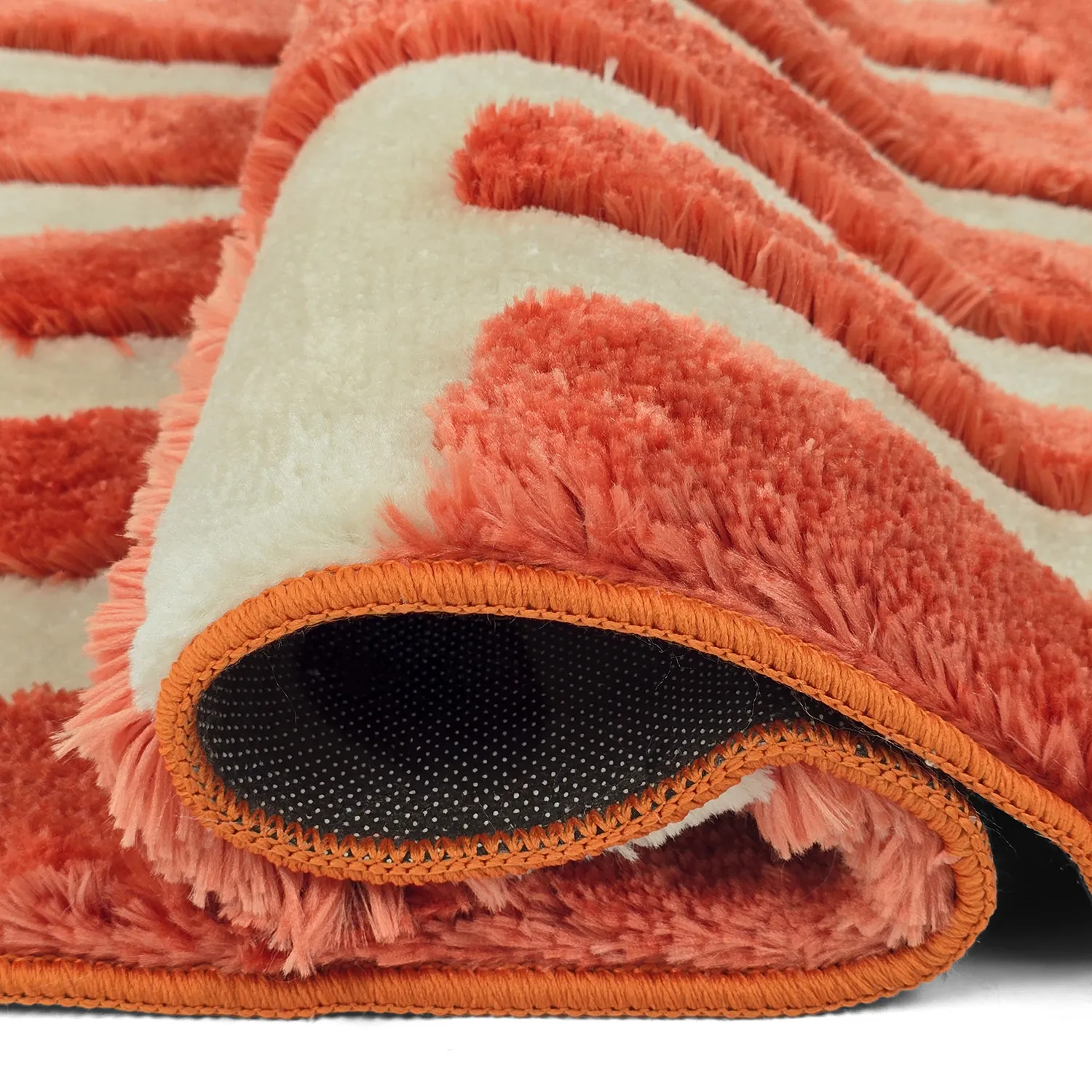 Shaggy szőnyeg - Karbala (krém/piros)