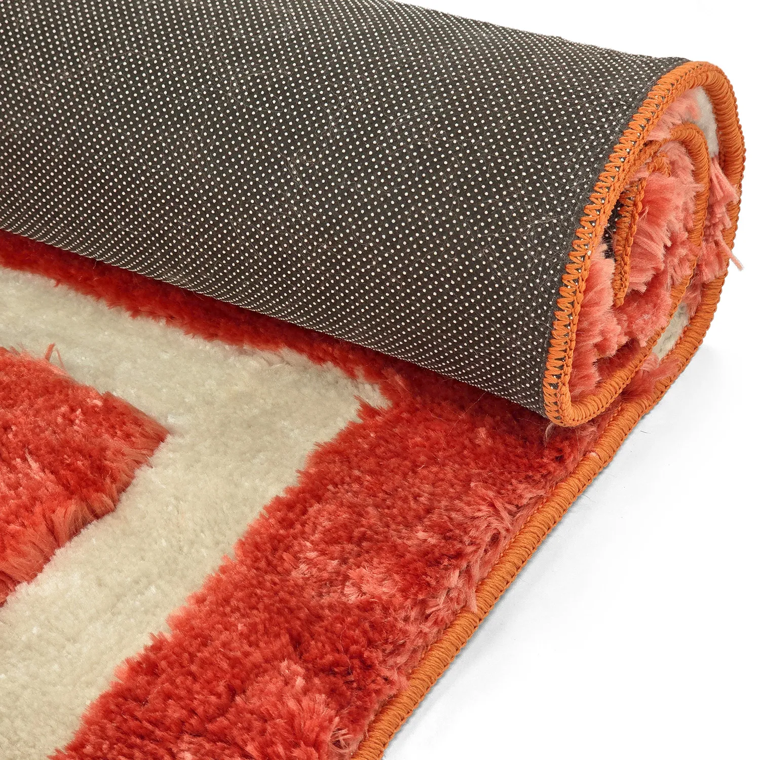 Shaggy szőnyeg - Karbala (krém/piros)