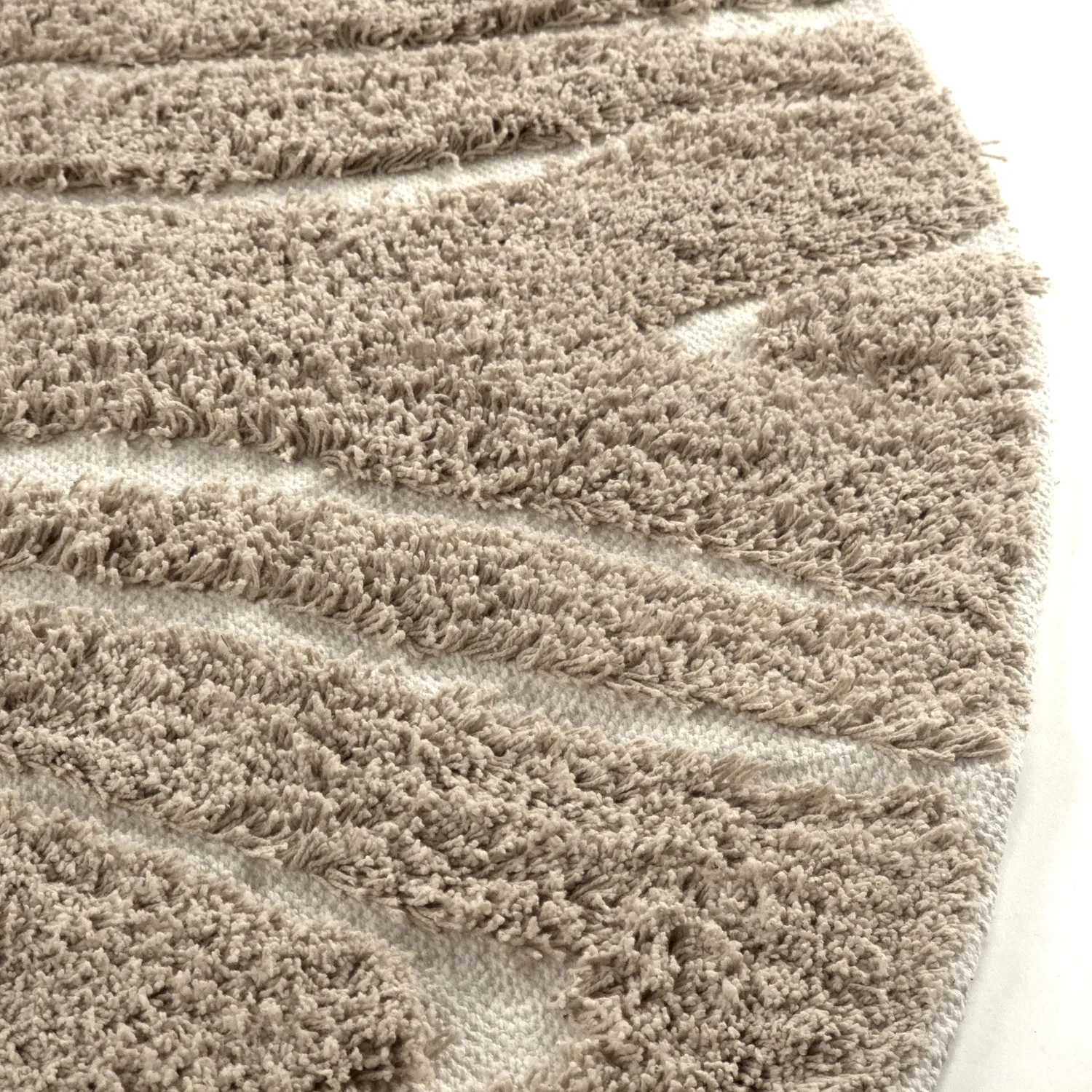 Kerek szőnyeg - Kindon Natural Cotton Shaggy (bézs/fehér)