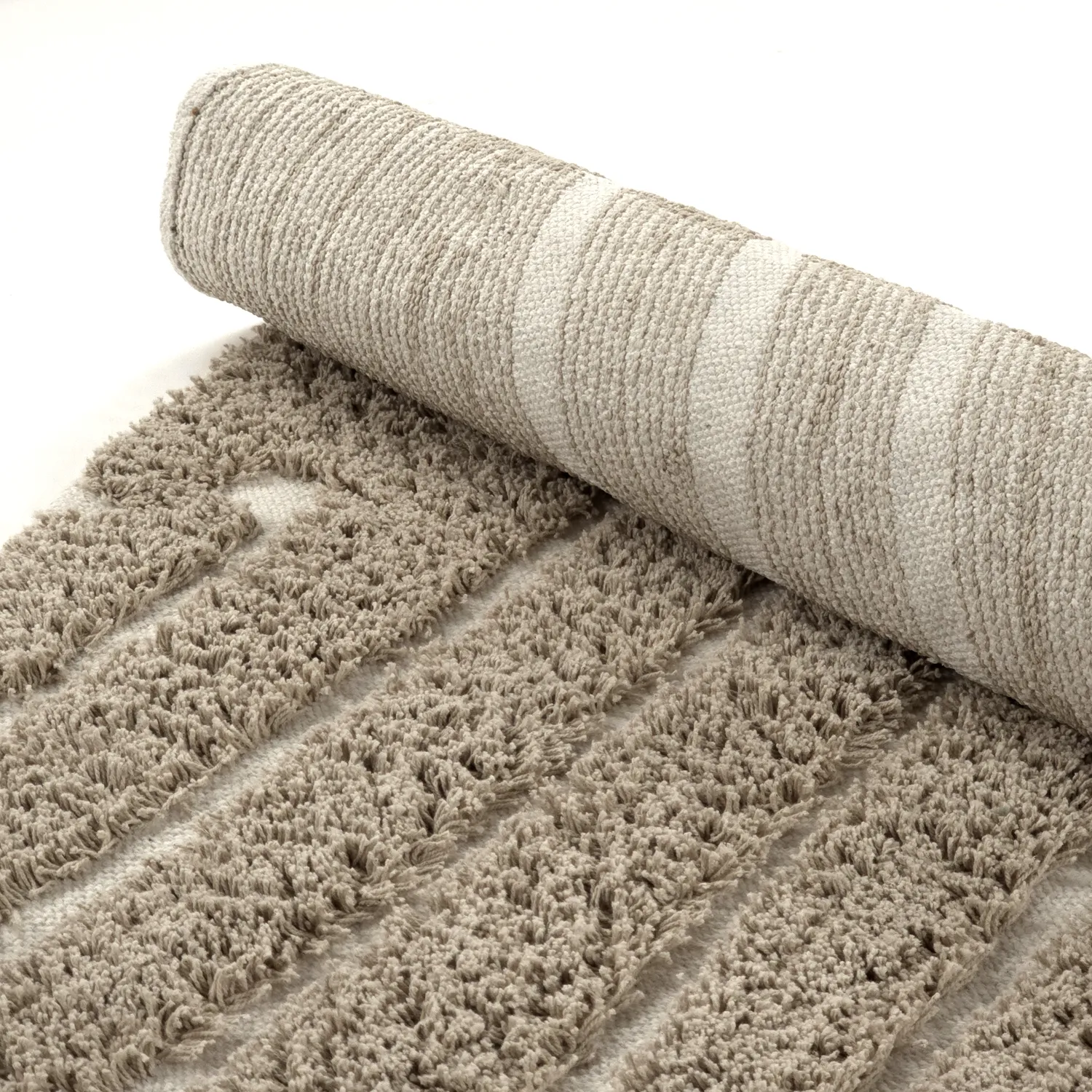 Kerek szőnyeg - Kindon Natural Cotton Shaggy (bézs/fehér)