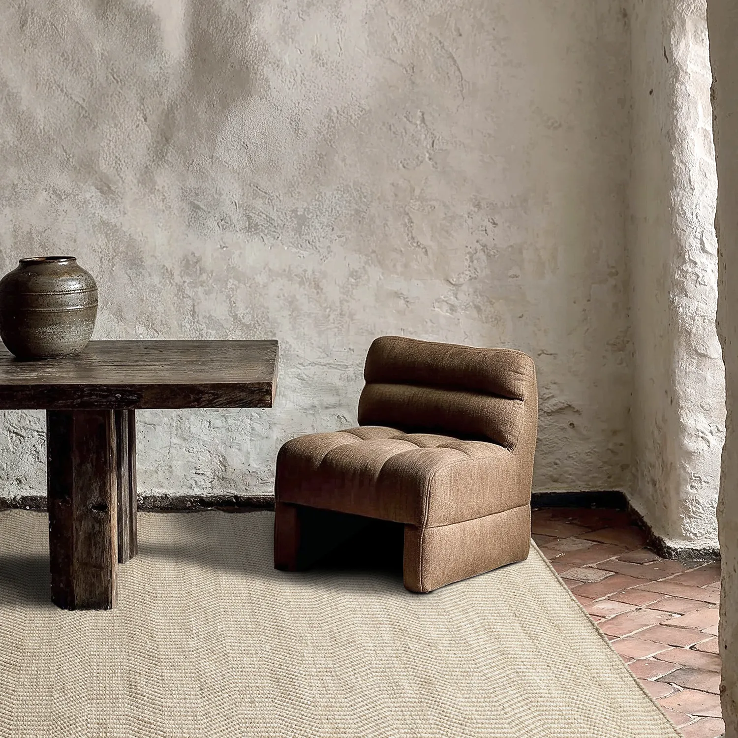 Gyapjúszőnyeg - Larkana (bézs/fehér)