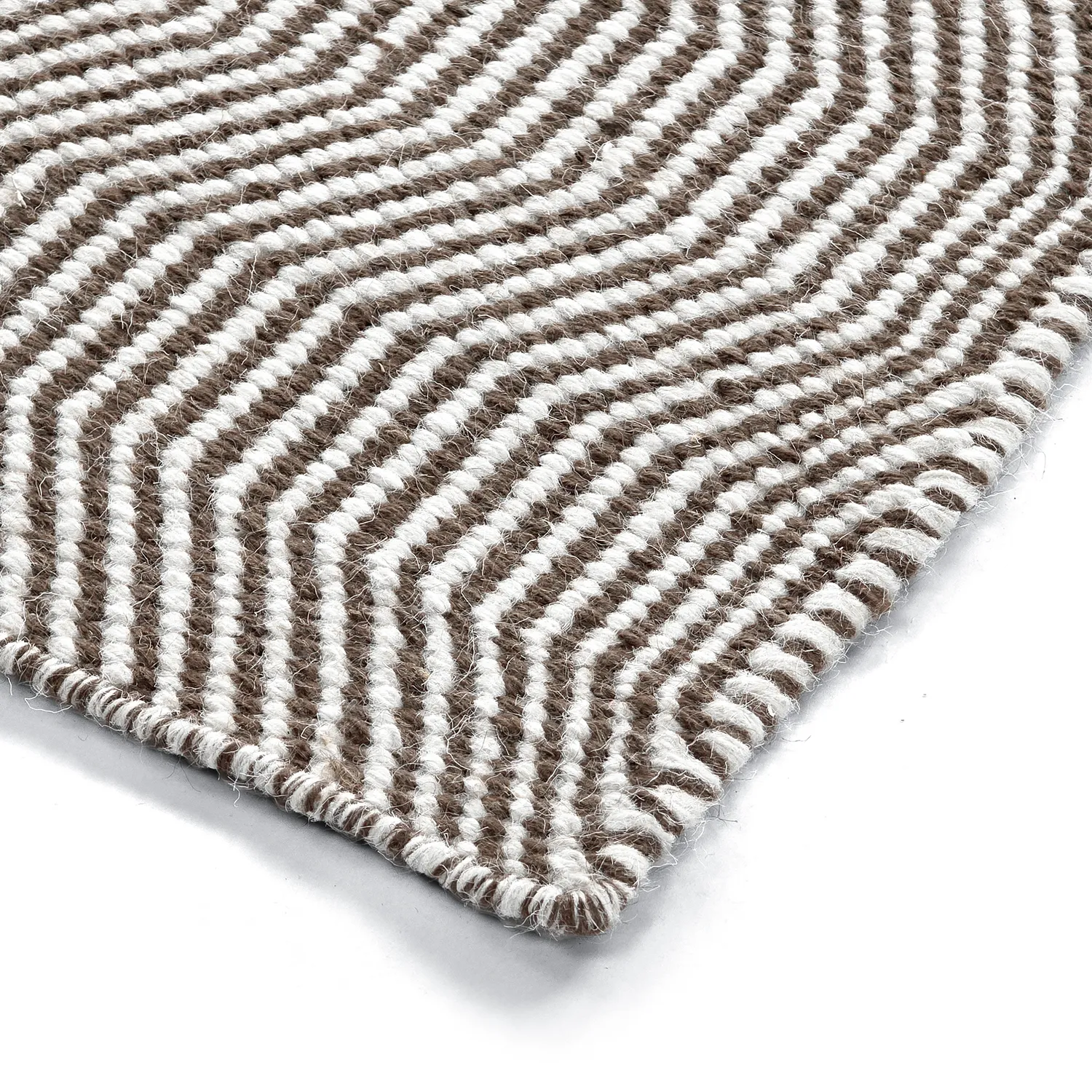 Gyapjúszőnyeg - Larkana (barna/fehér)