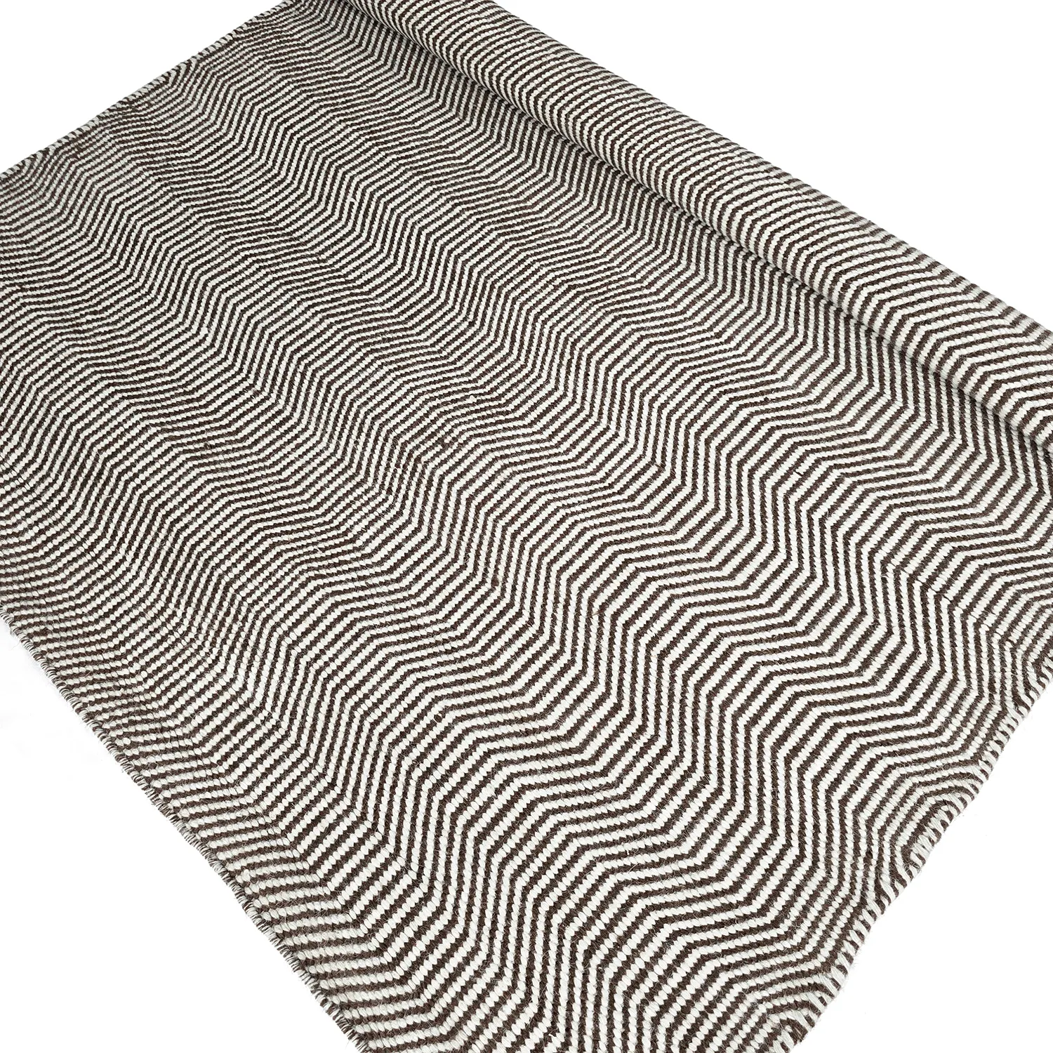 Gyapjúszőnyeg - Larkana (barna/fehér)