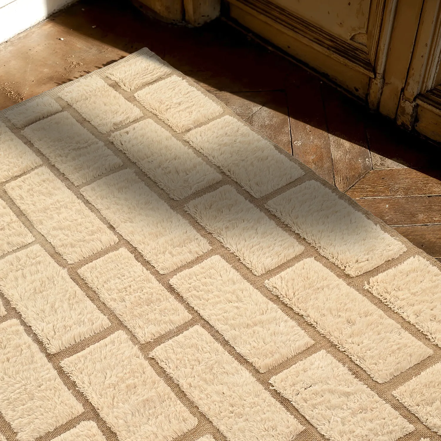 Shaggy szőnyeg - Leknes Hand Woven Wool Shaggy (krém)