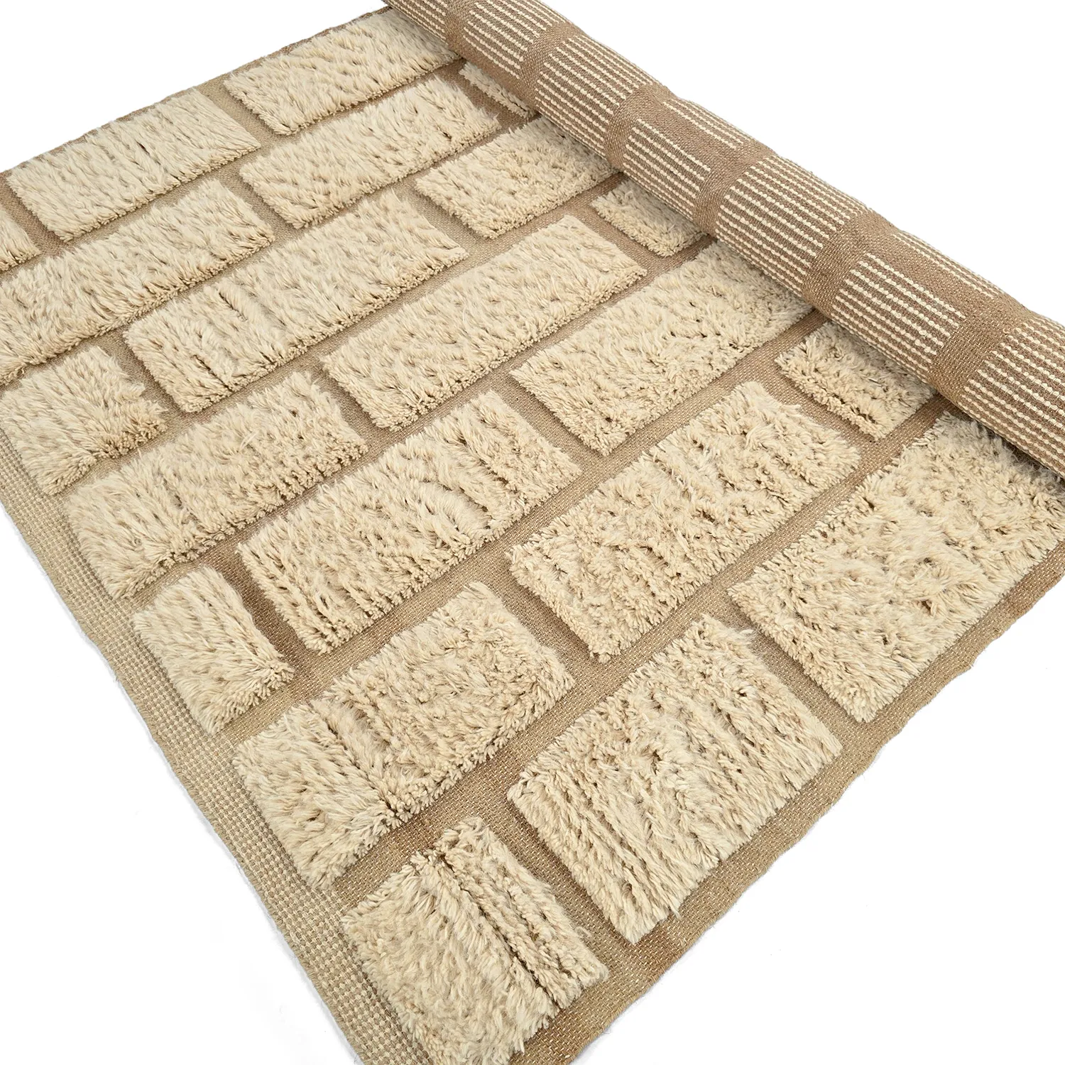 Shaggy szőnyeg - Leknes Hand Woven Wool Shaggy (krém)