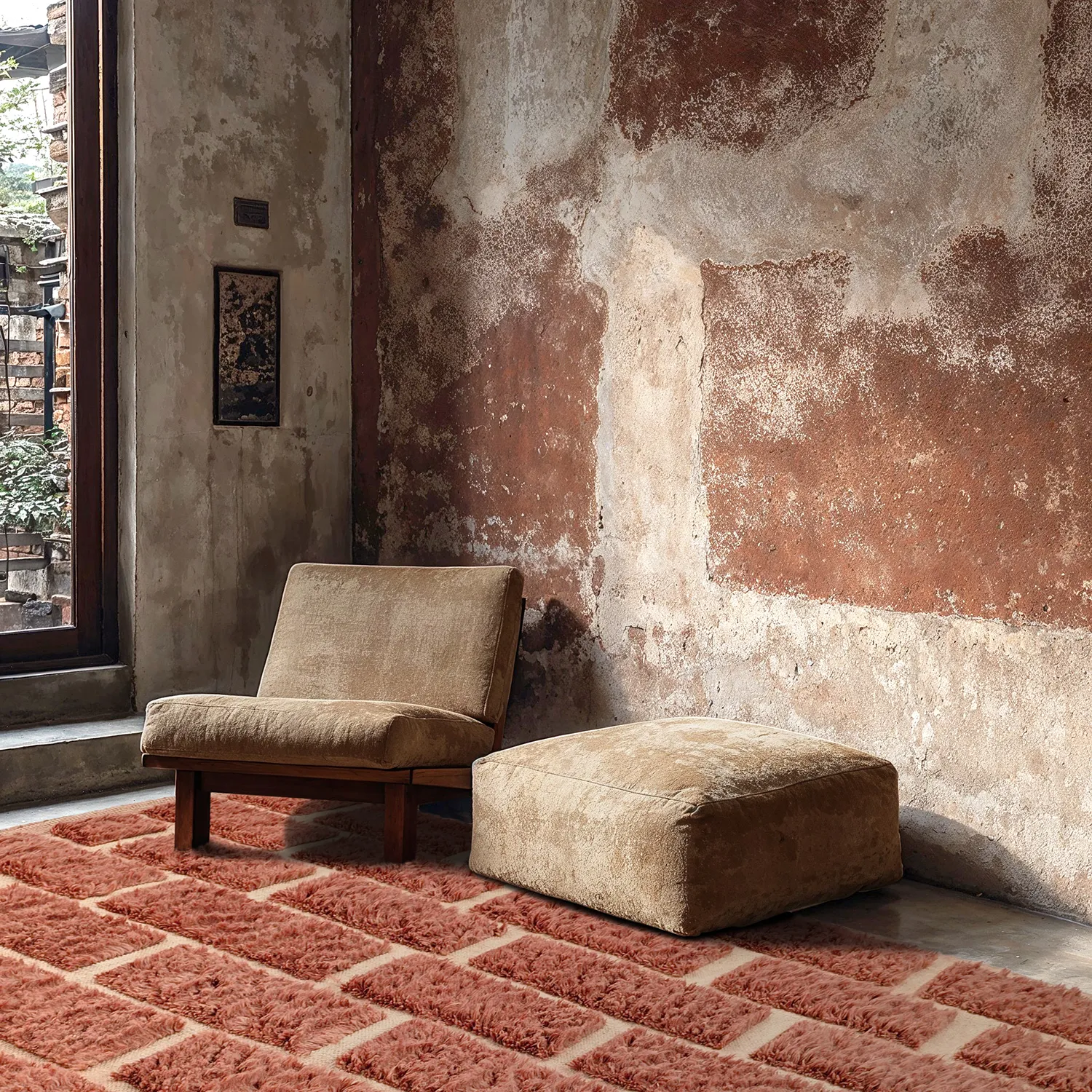 Shaggy szőnyeg - Leknes Hand Woven Wool Shaggy (terrakotta)