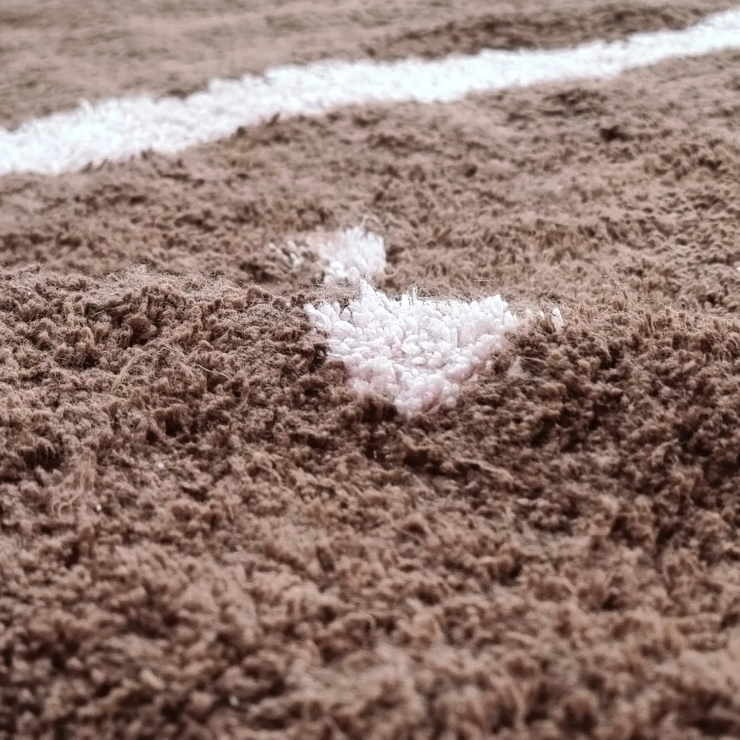 Shaggy szőnyeg - Leora Natural Cotton Shaggy (barna/lila)