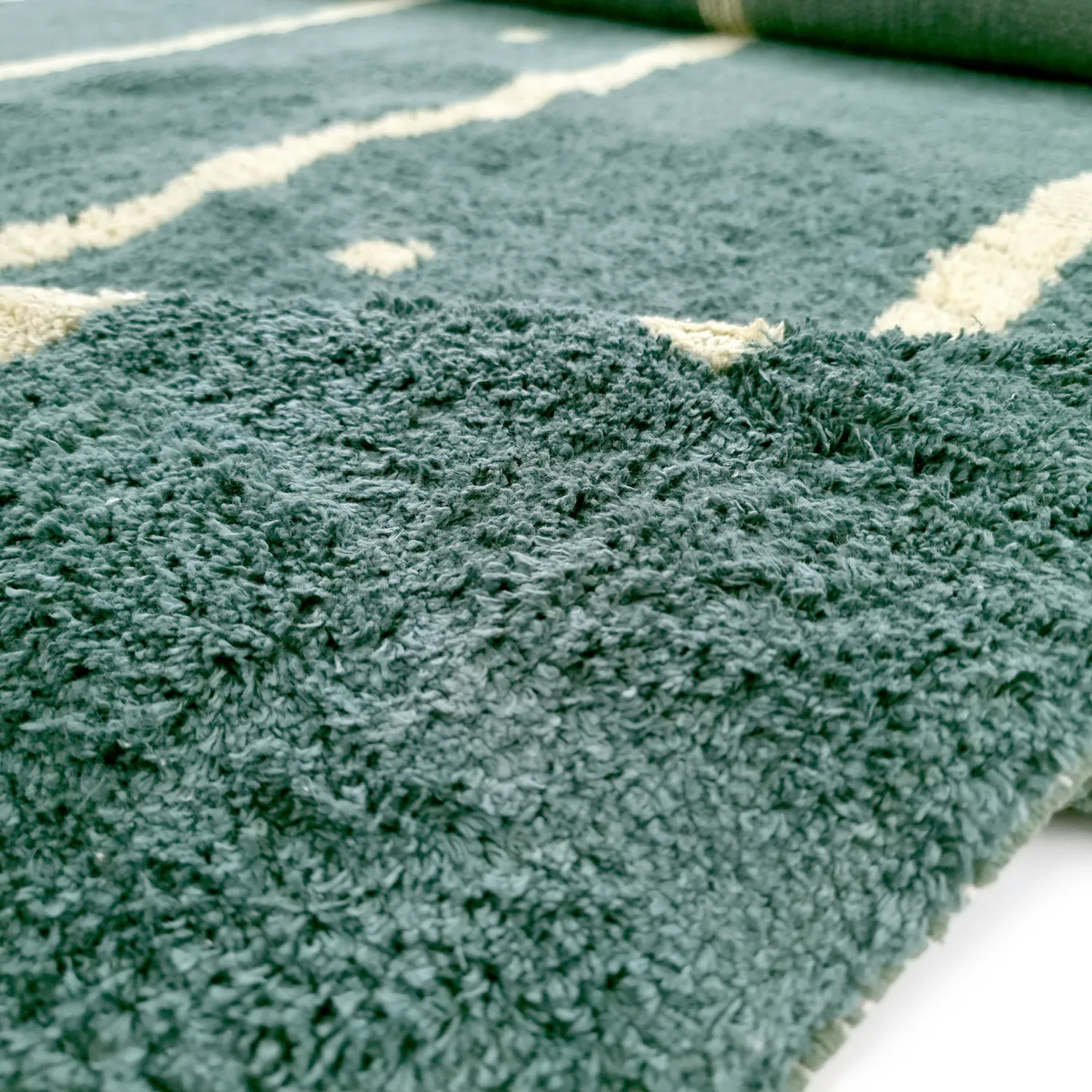 Shaggy szőnyeg - Leora Natural Cotton Shaggy (zöld)