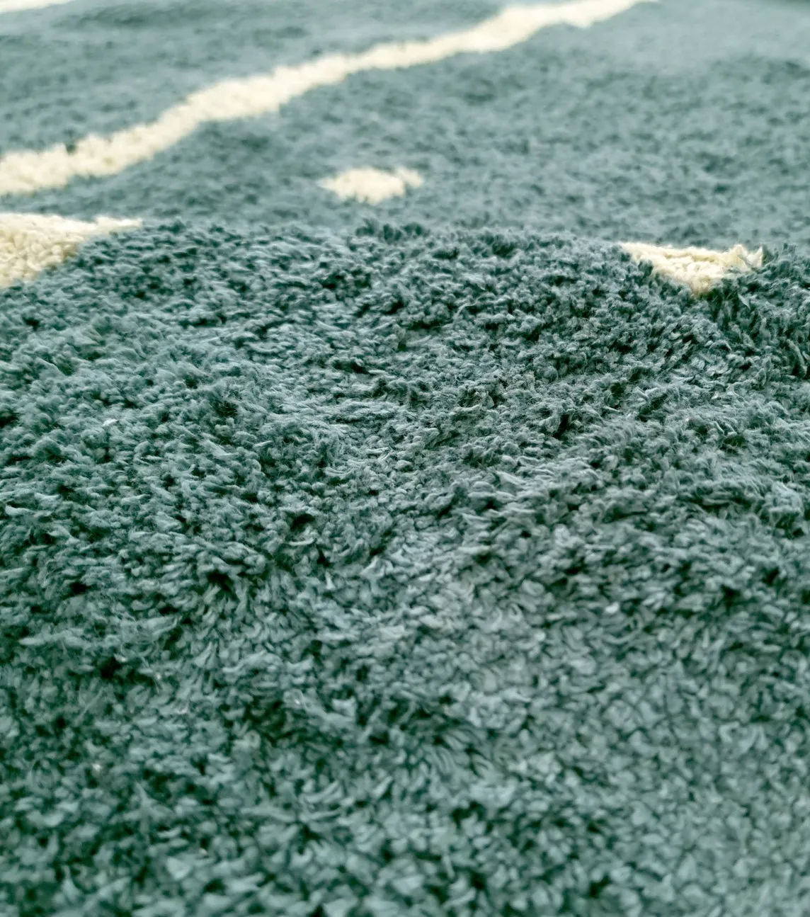 Kerek szőnyeg - Leora Natural Cotton Shaggy (zöld)
