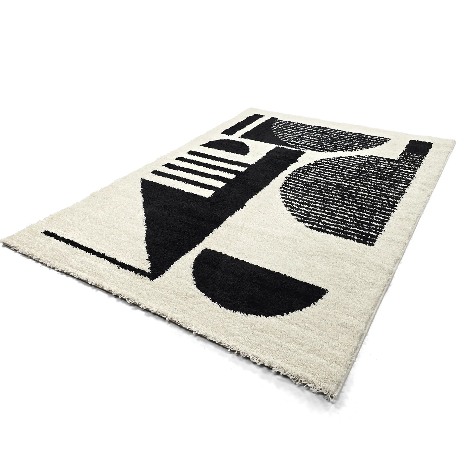 Shaggy szőnyeg - Maron (fekete/fehér)