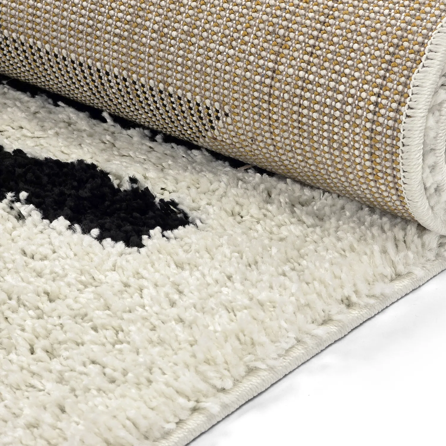 Shaggy szőnyeg - Maron (fekete/fehér)