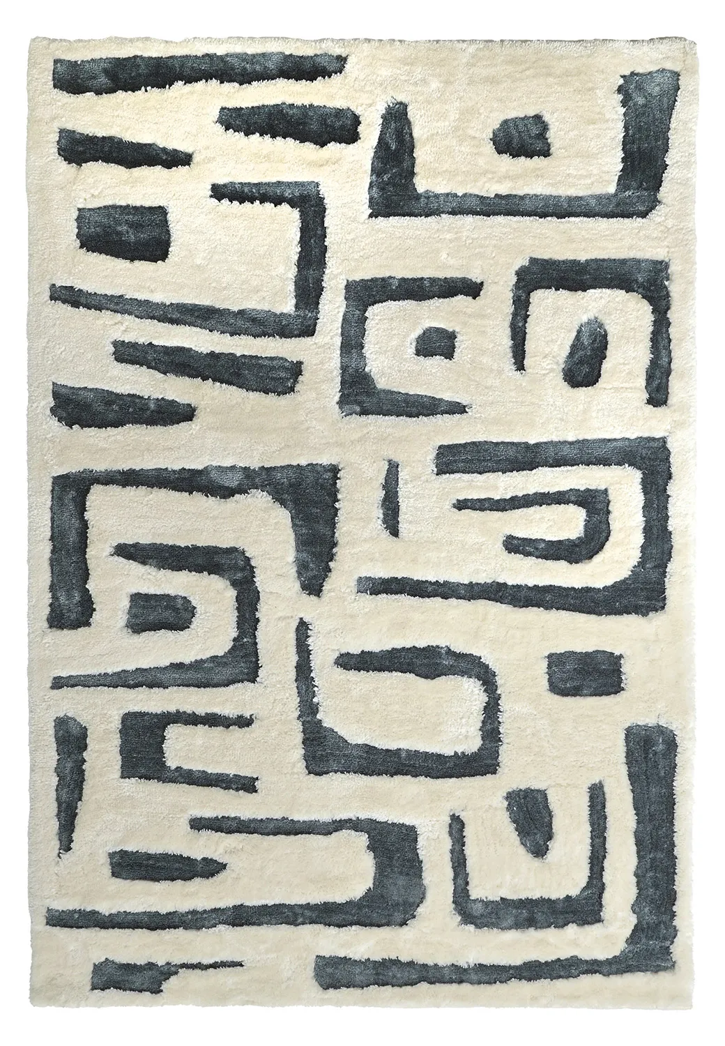 Shaggy szőnyeg - Palmyra (fehér/tengerészkék)