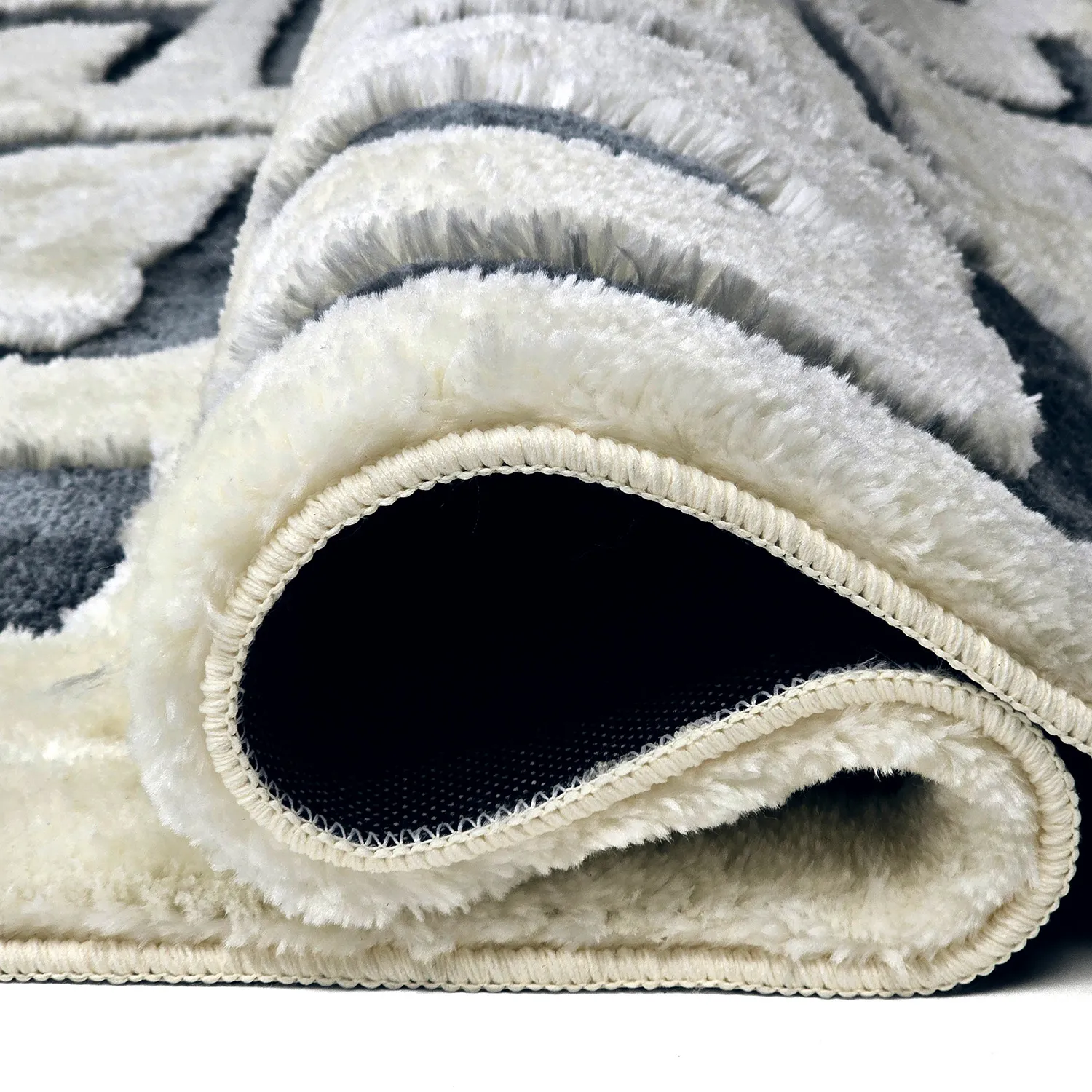 Shaggy szőnyeg - Palmyra (fehér/tengerészkék)