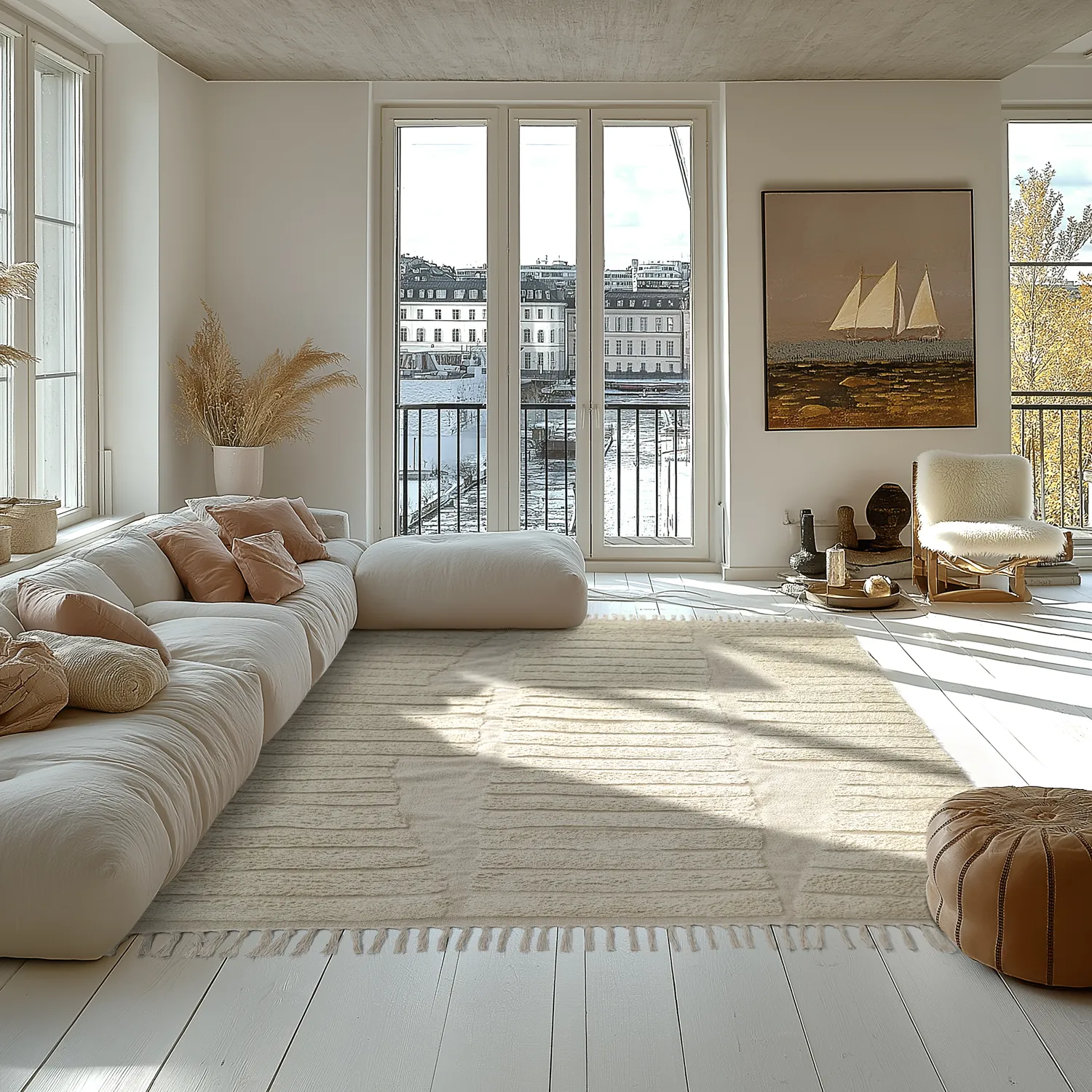 Shaggy szőnyeg - Rani Natural Cotton Shaggy (bézs)