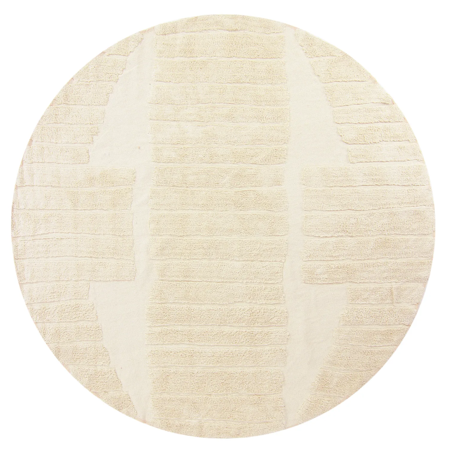 Kerek szőnyeg - Rani Natural Cotton Shaggy (bézs)