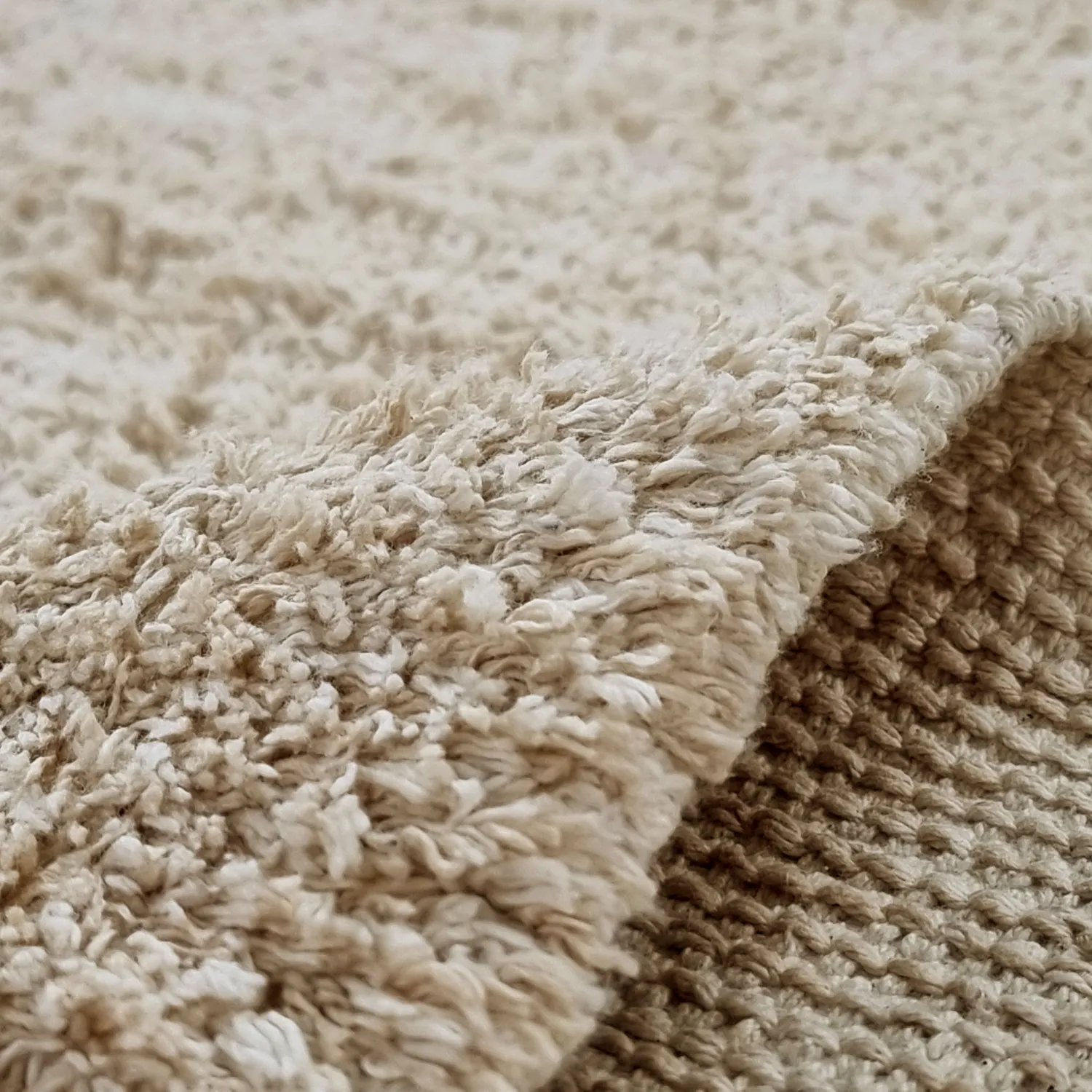 Kerek szőnyeg - Sivia Natural Cotton Shaggy (bézs)