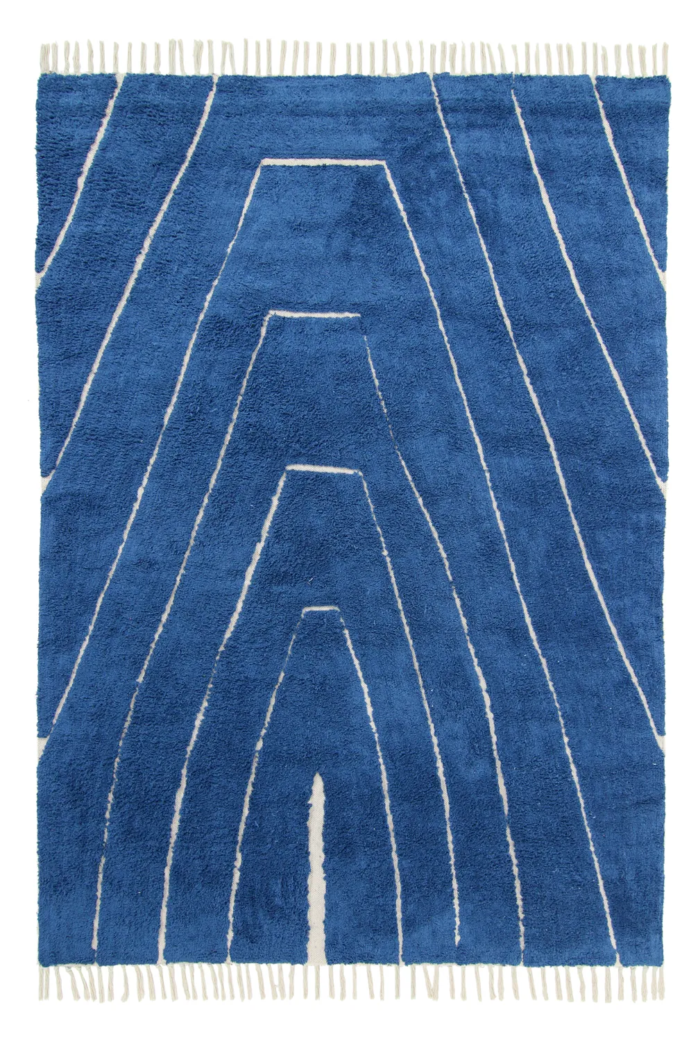 Shaggy szőnyeg - Sivia Natural Cotton Shaggy (kék)