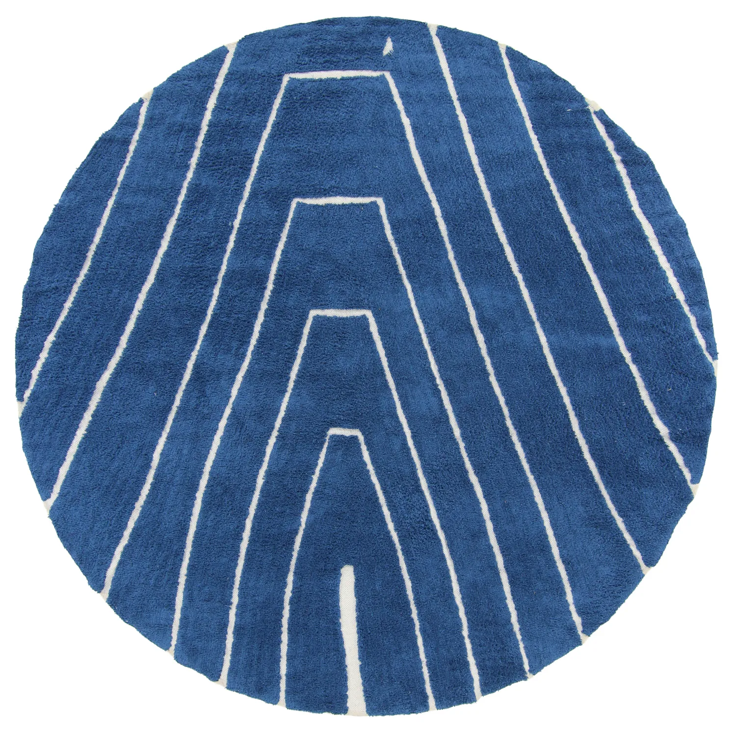 Kerek szőnyeg - Sivia Natural Cotton Shaggy (kék)