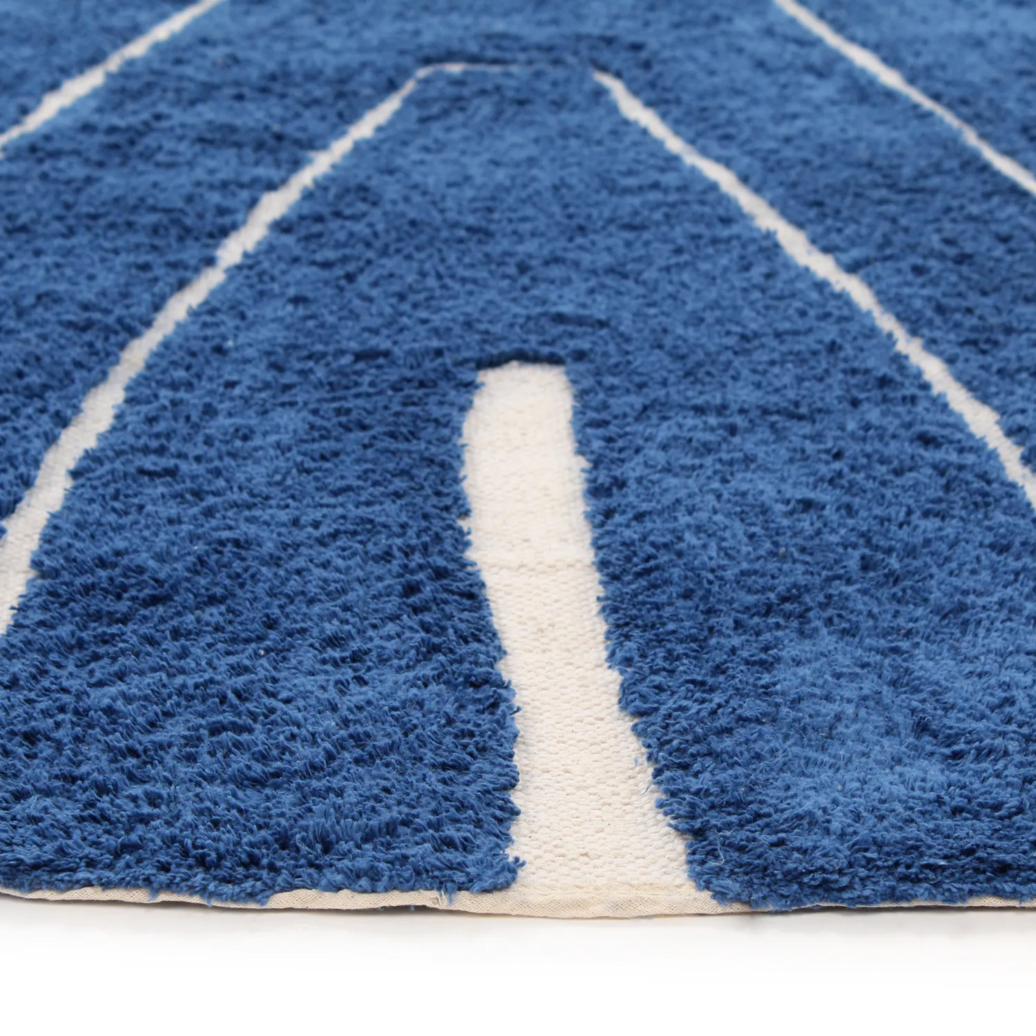 Kerek szőnyeg - Sivia Natural Cotton Shaggy (kék)