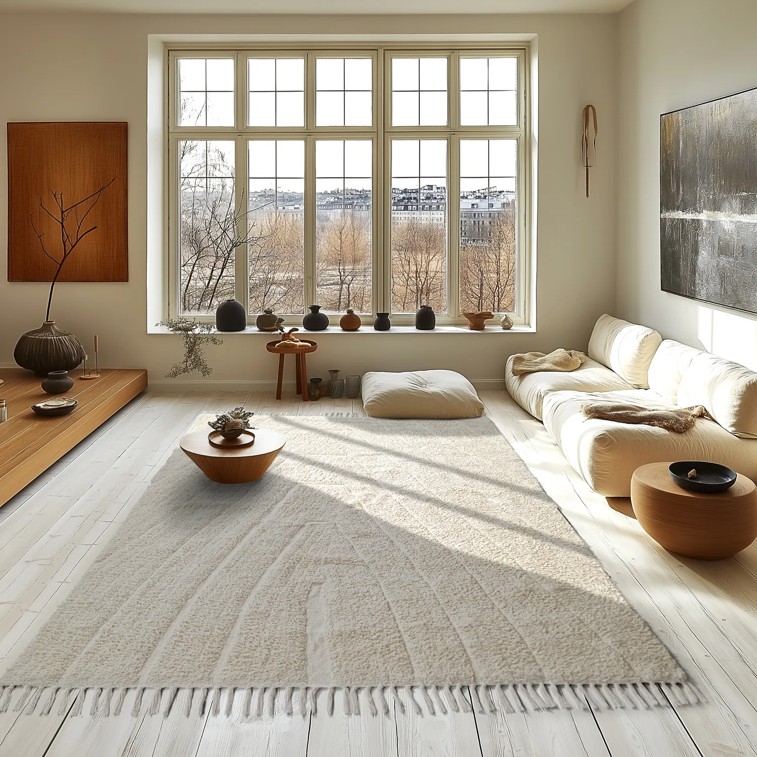 Shaggy szőnyeg - Sivia Natural Cotton Shaggy (piszkosfehér)