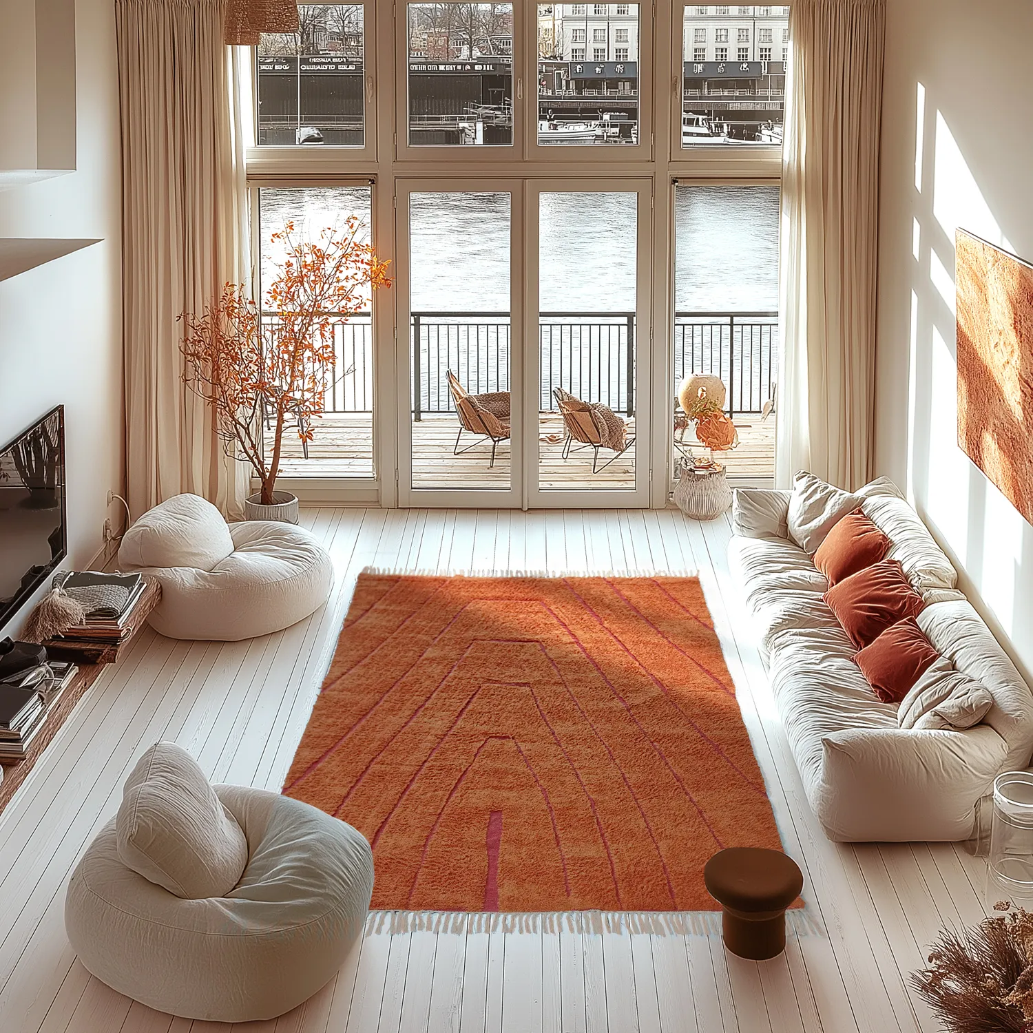 Shaggy szőnyeg - Sivia Natural Cotton Shaggy (piros/narancs)